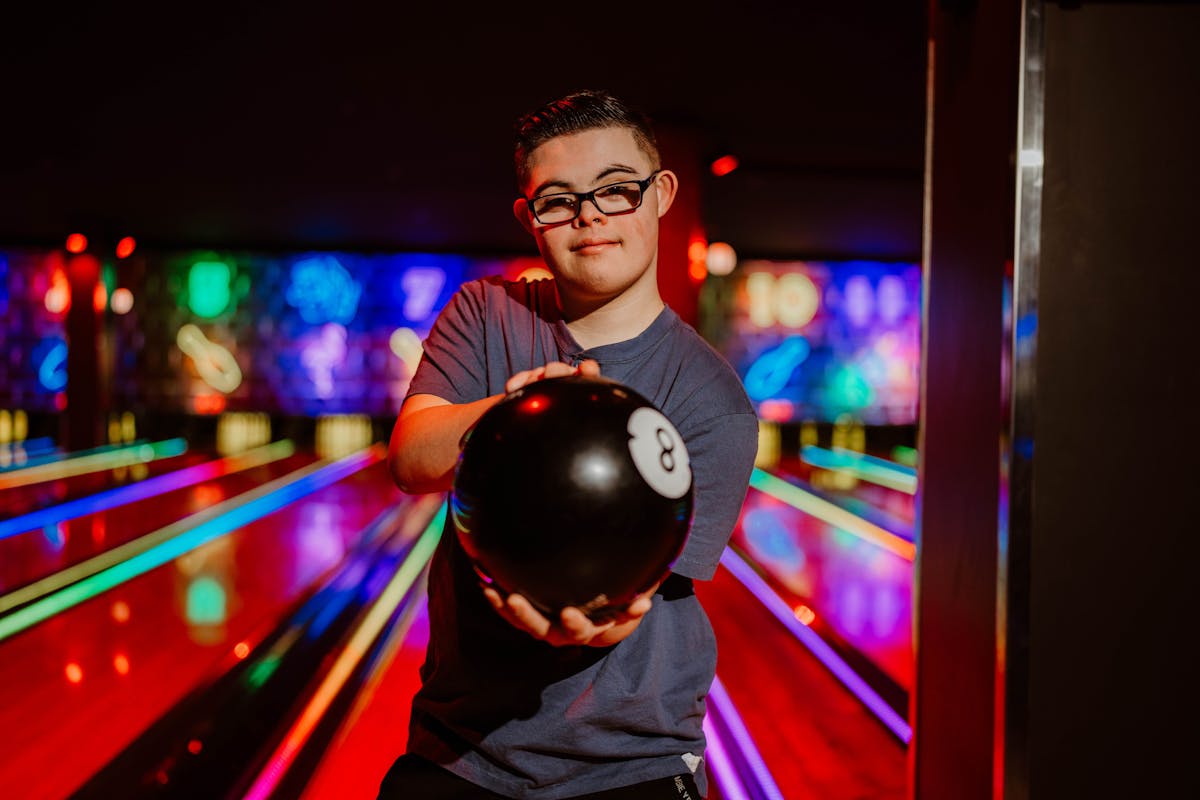 a man in a dark room