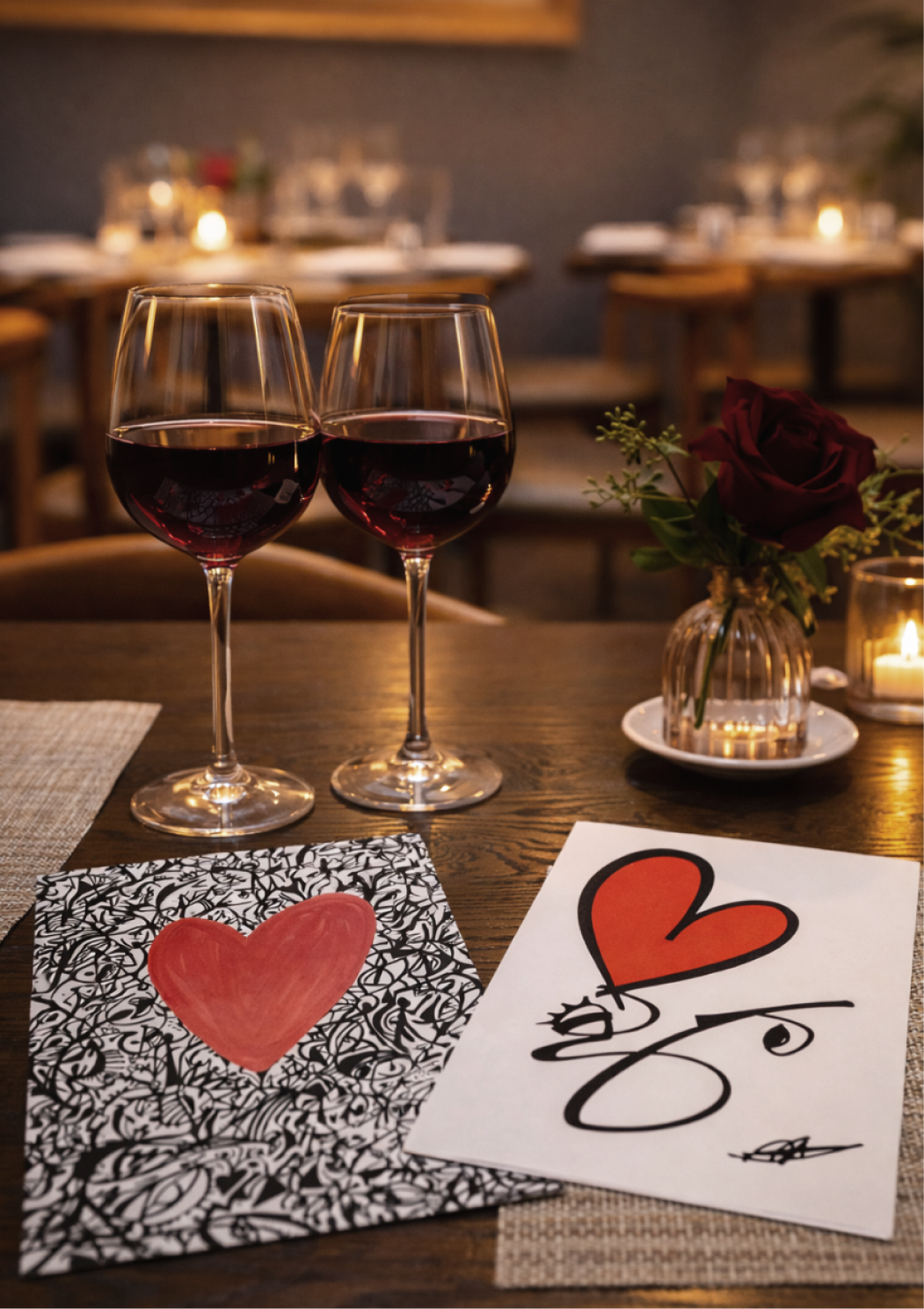 a table topped with glasses of wine
