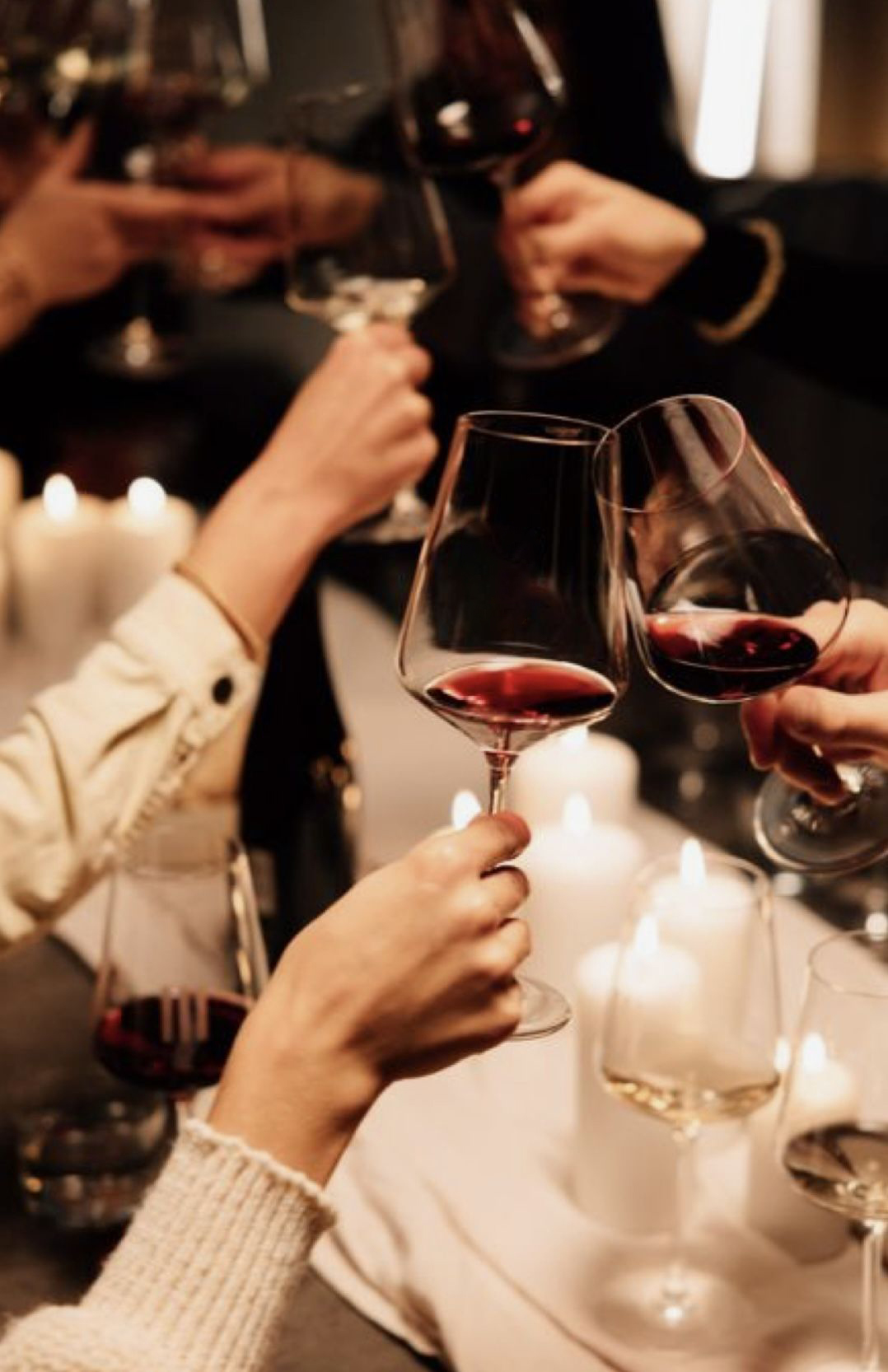 a person holding a wine glass