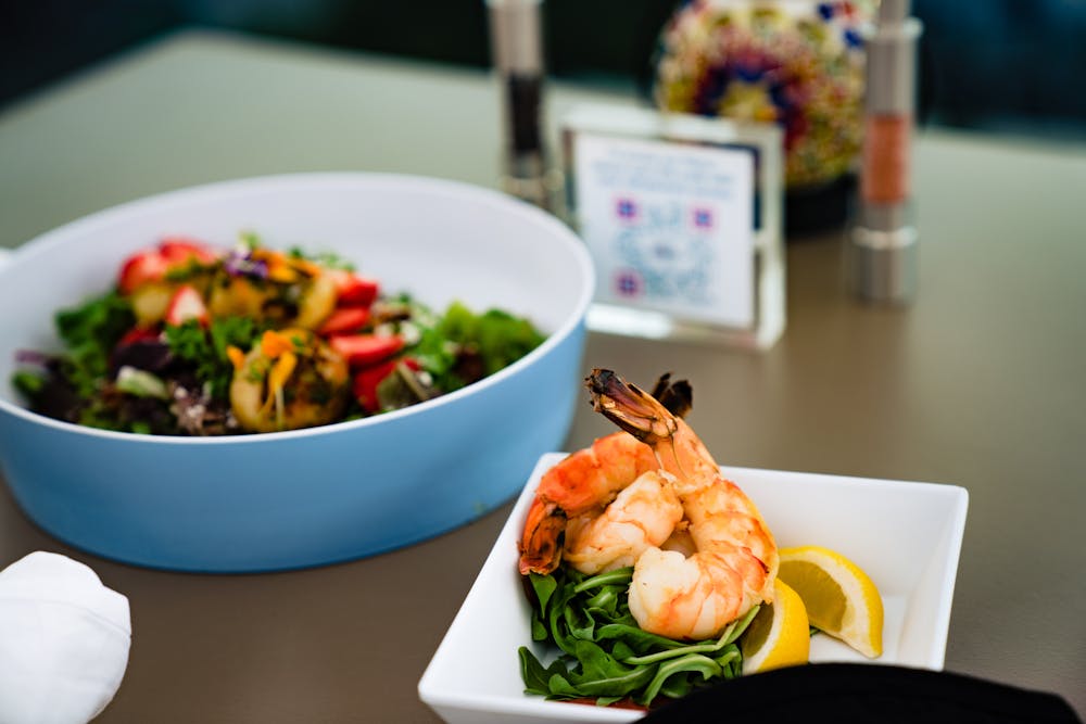 a plate of food on a table