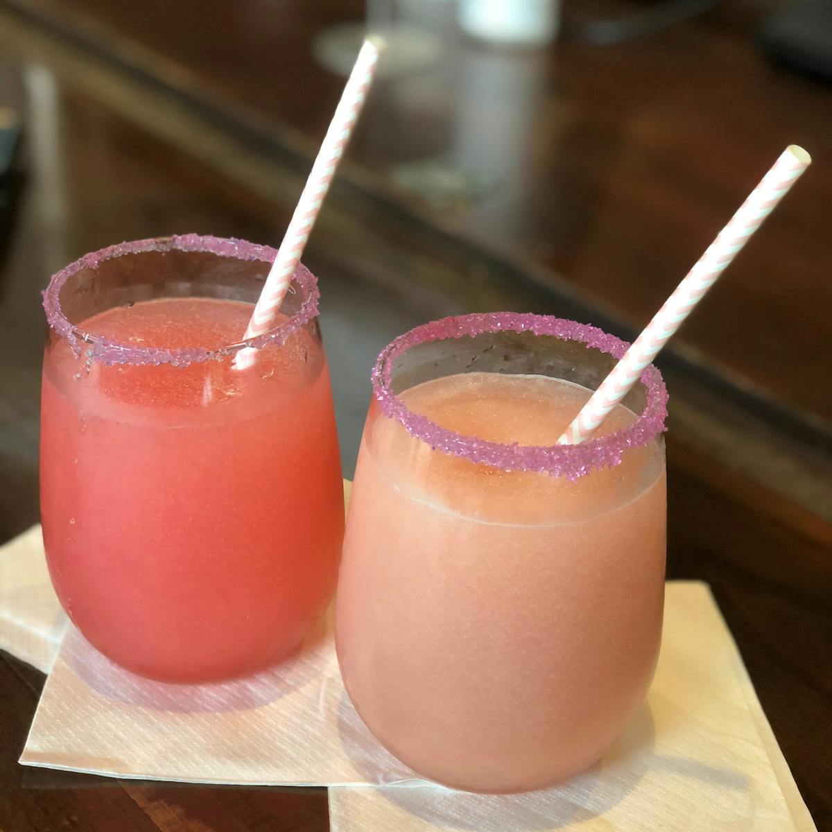 a close up of a beverage on a table