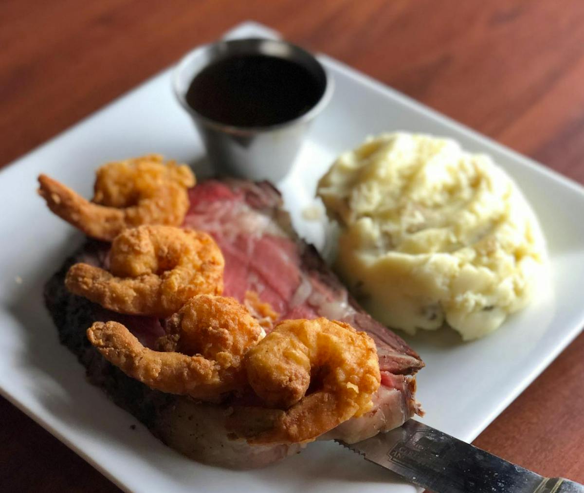 a plate of food on a table
