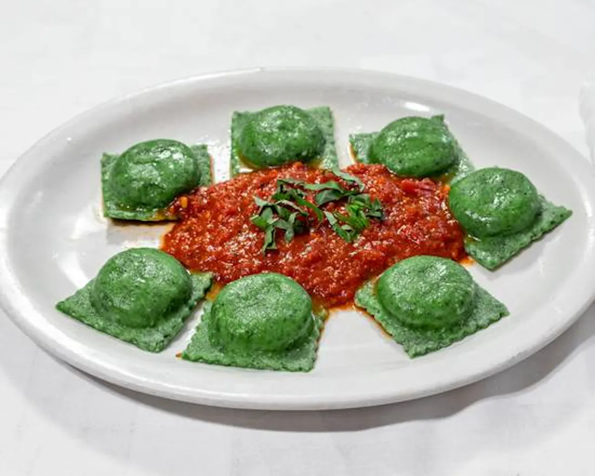 a plate of food with broccoli