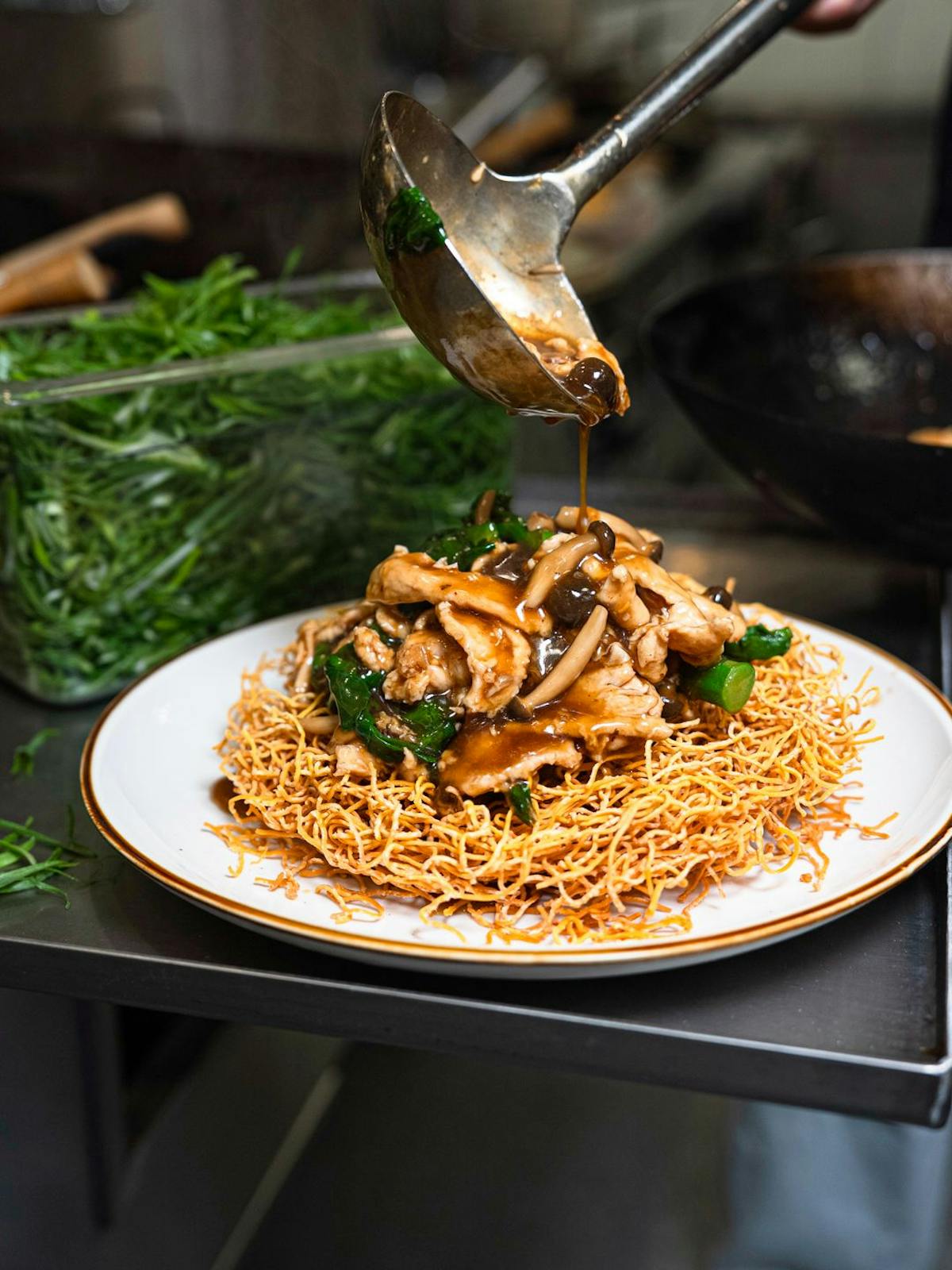 a plate of food on a table