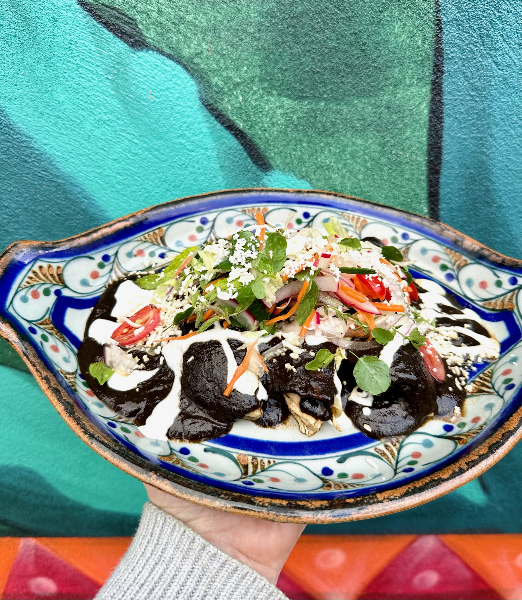 a plate of food on a table