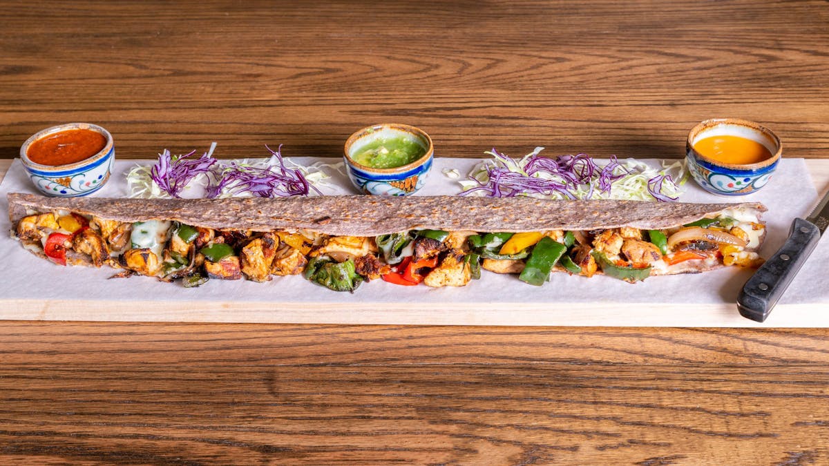 a plate of food on a table