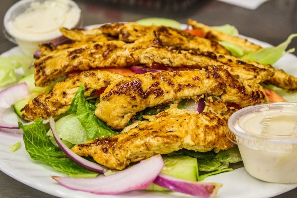 a plate of food on a table