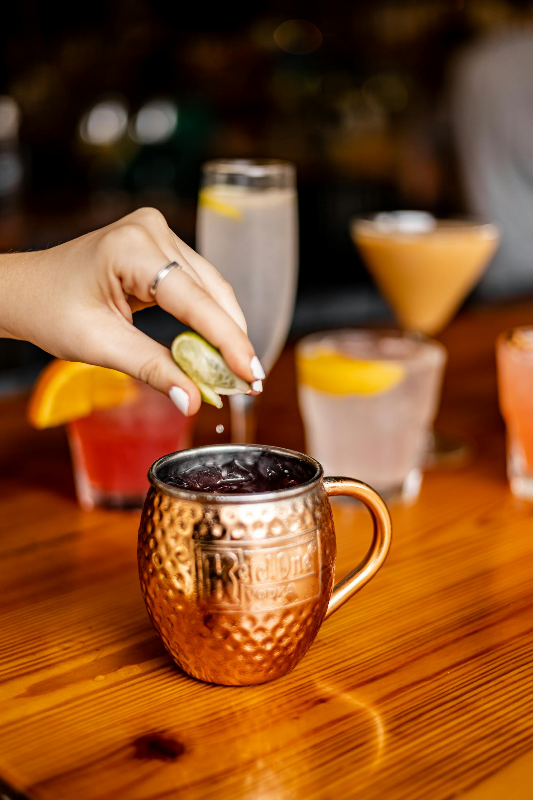 Moscow mule with lime