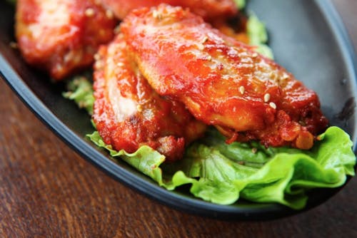 a close up of a plate of food
