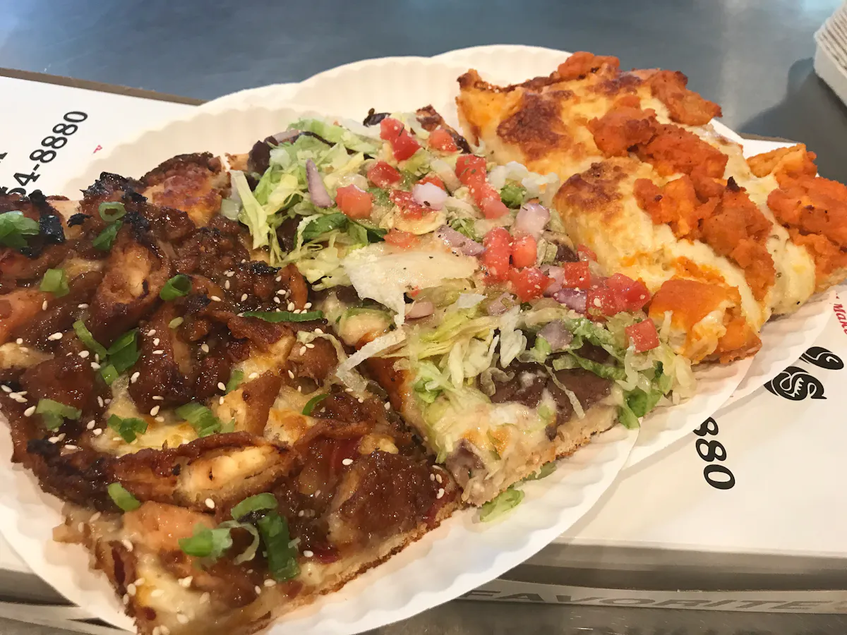 a close up of a plate of food