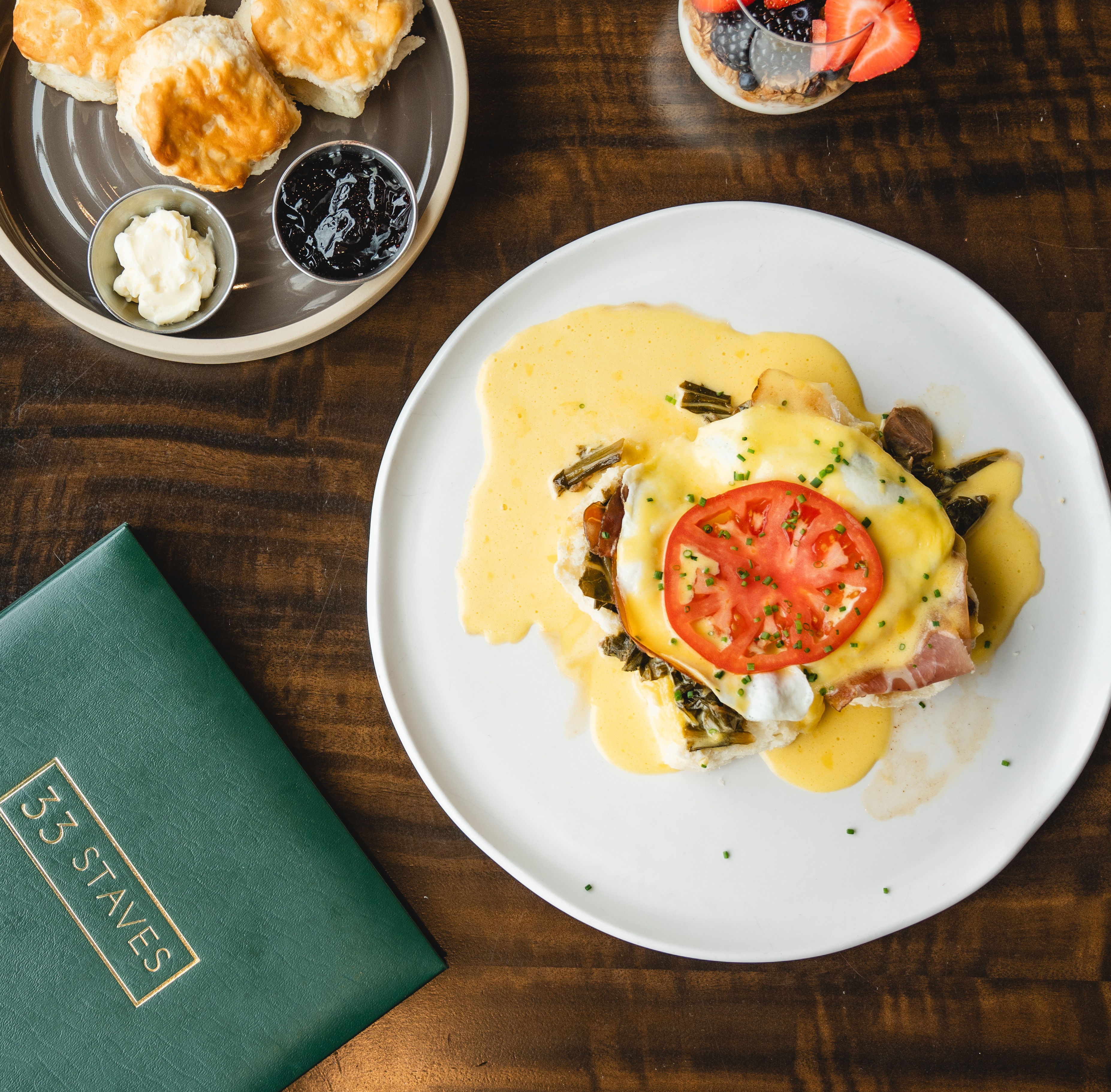 a plate of food on a table
