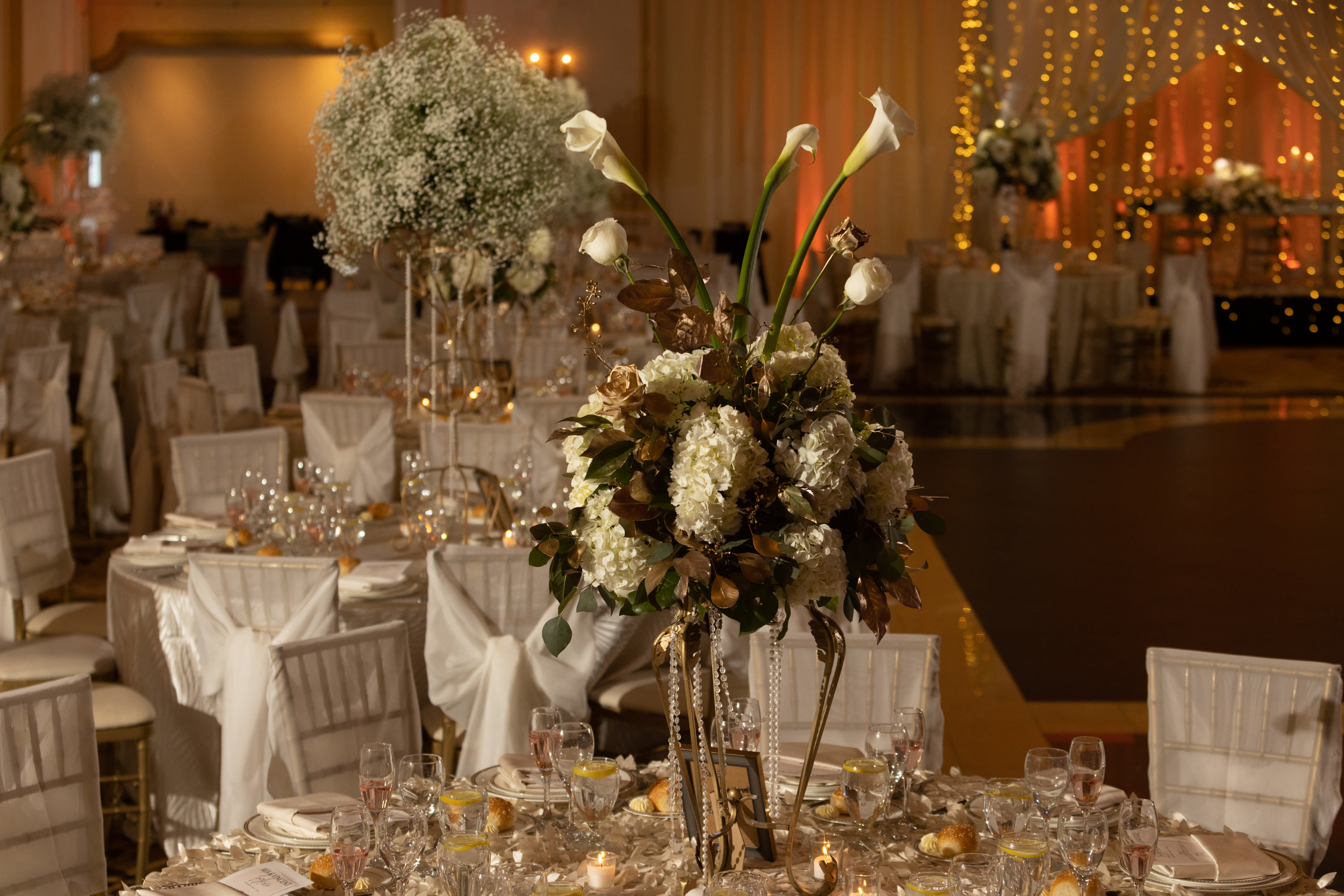 a vase of flowers on a table