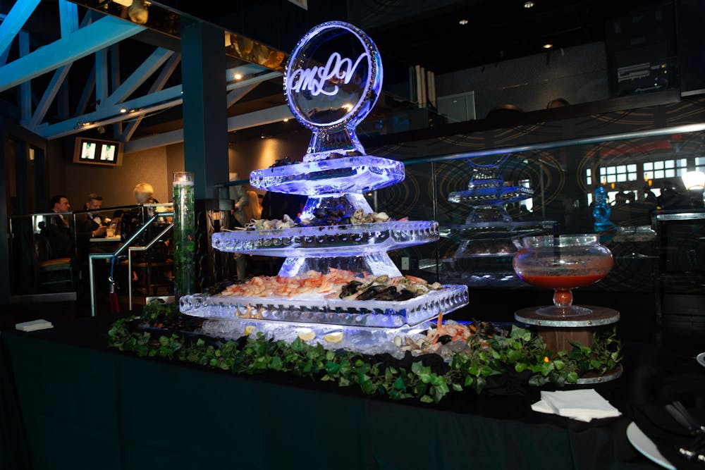 a glass display case