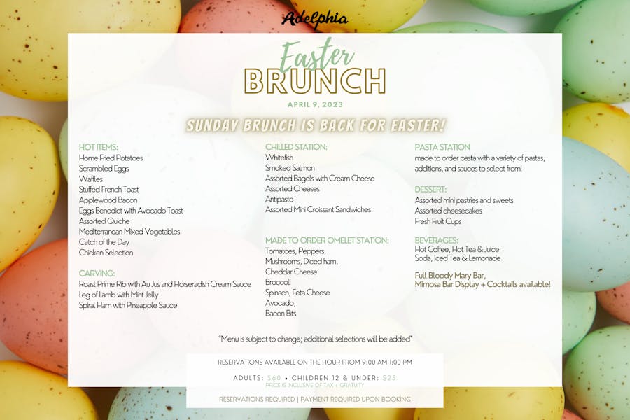 Easter Sunday Brunch Buffet Wedding Venue in Deptford, NJ