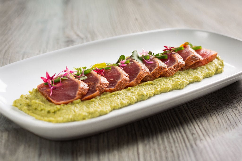 a plate of food on a table