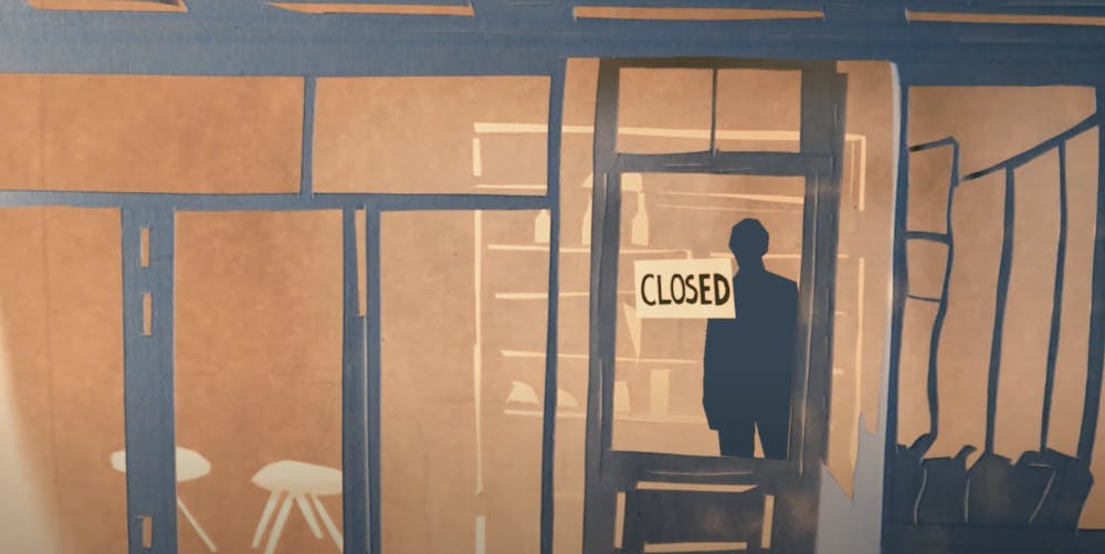 a sign on the side of a building