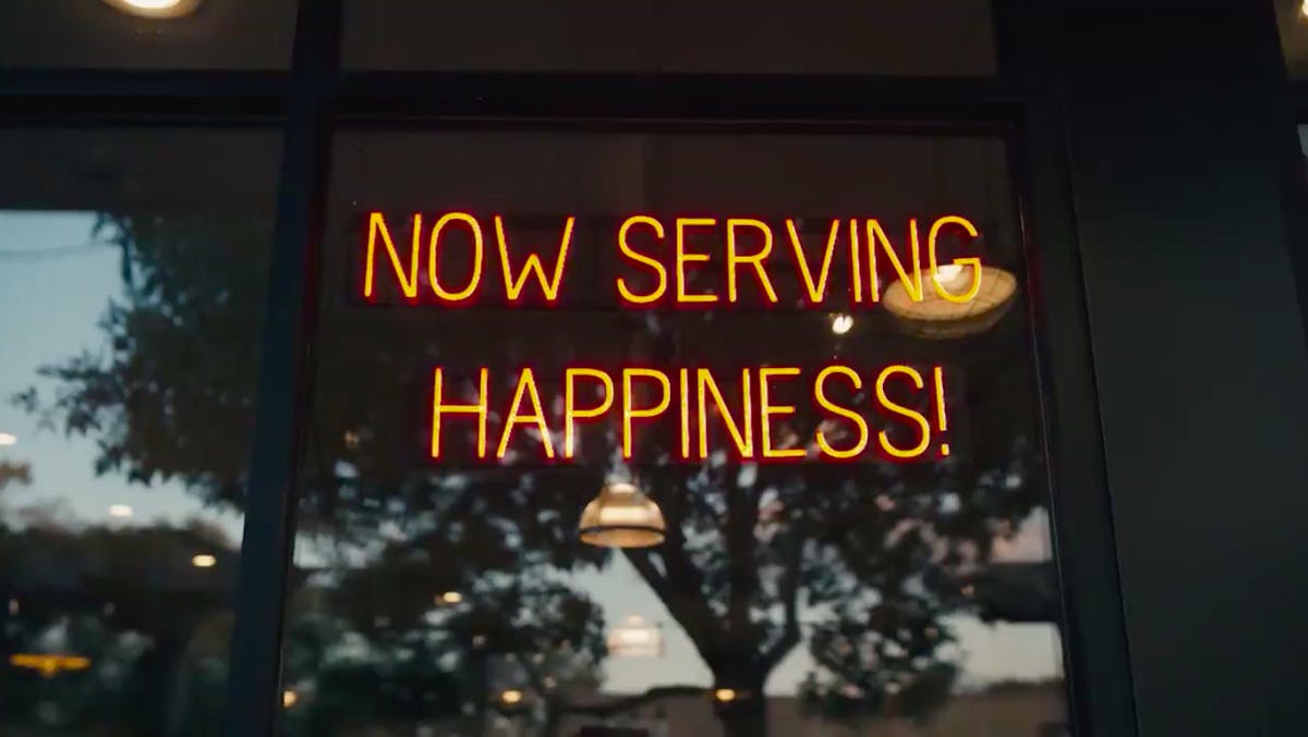 a sign above a store