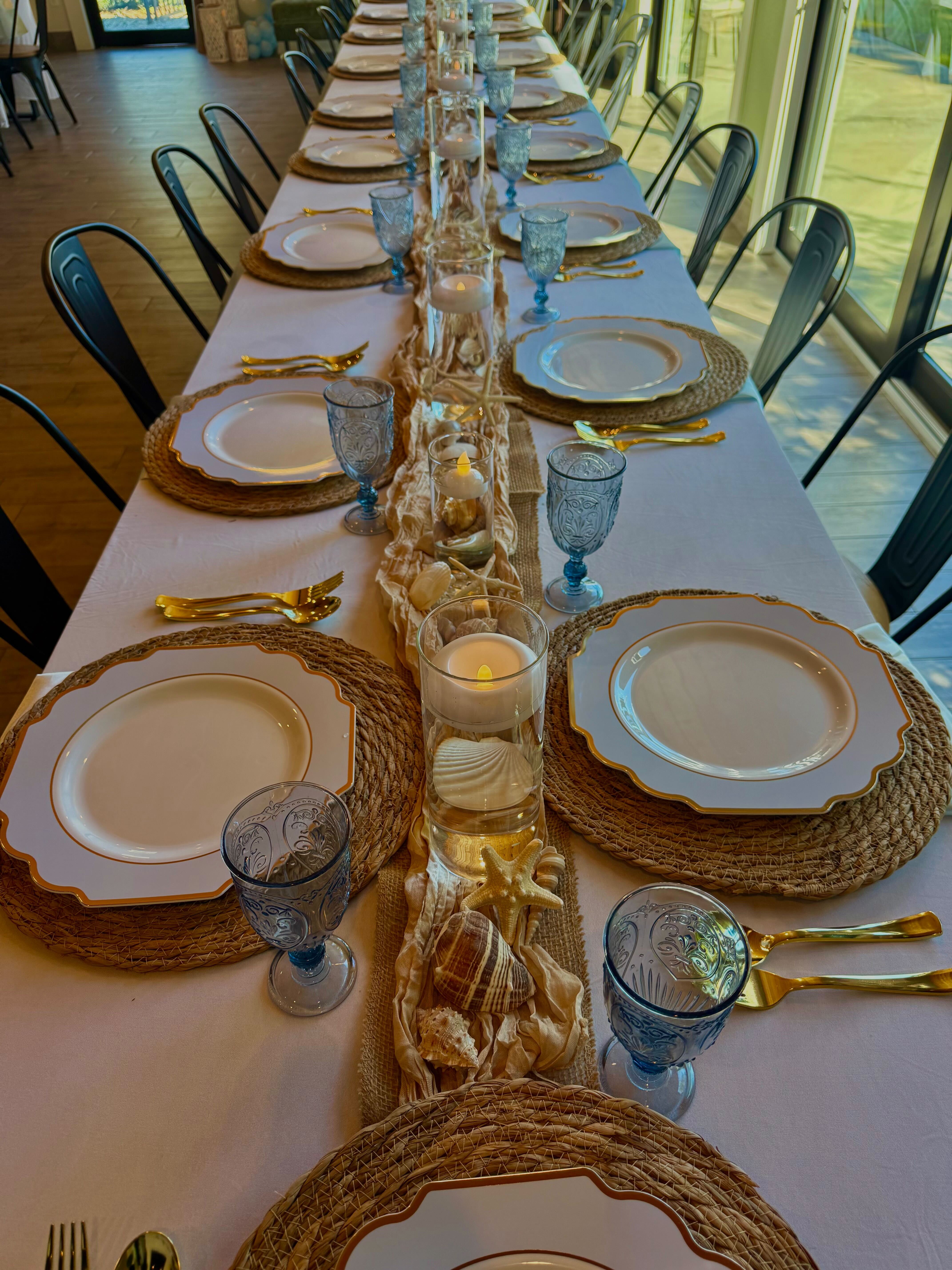a table topped with plates of food on a plate