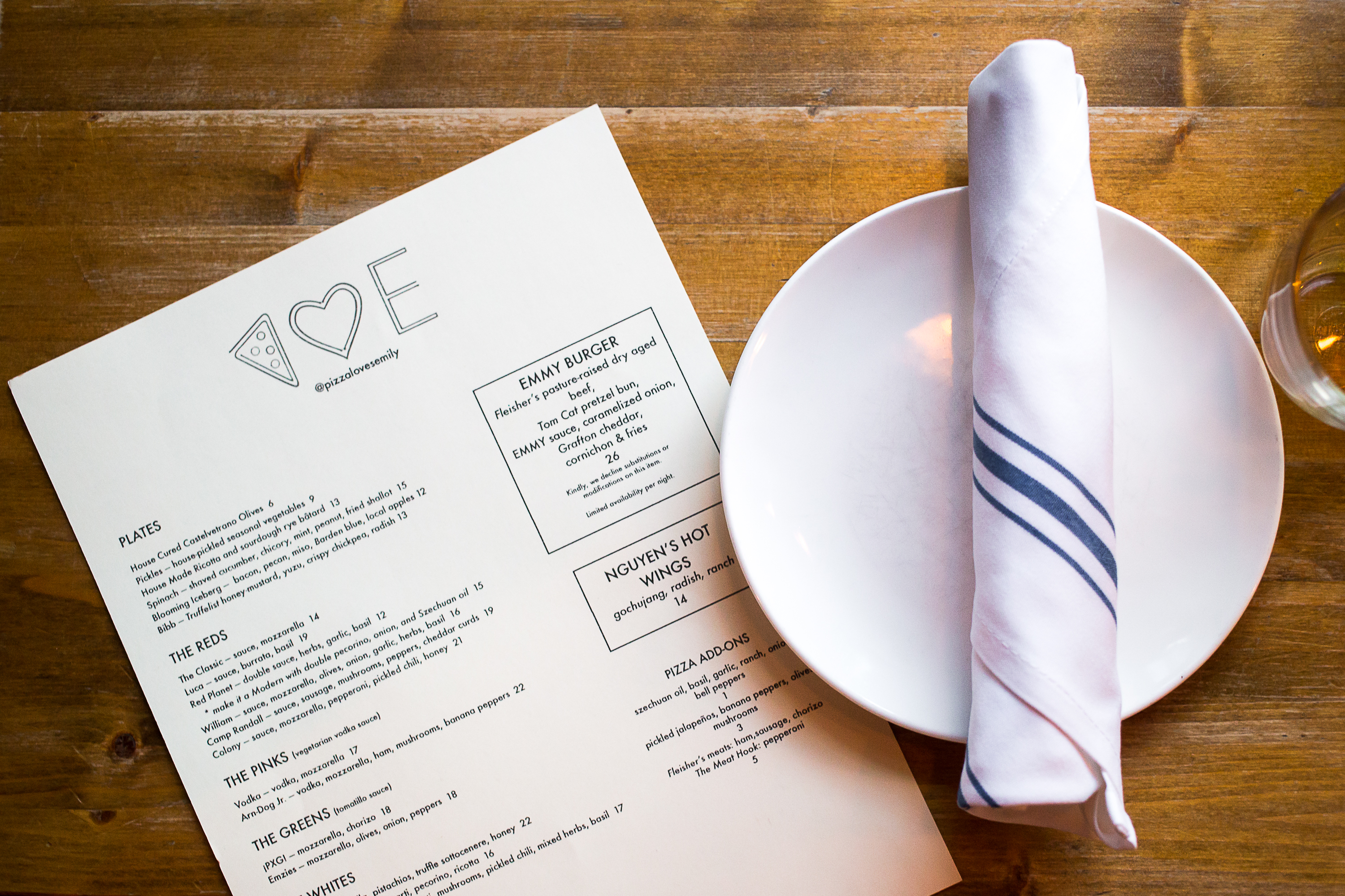 Menu | Emily