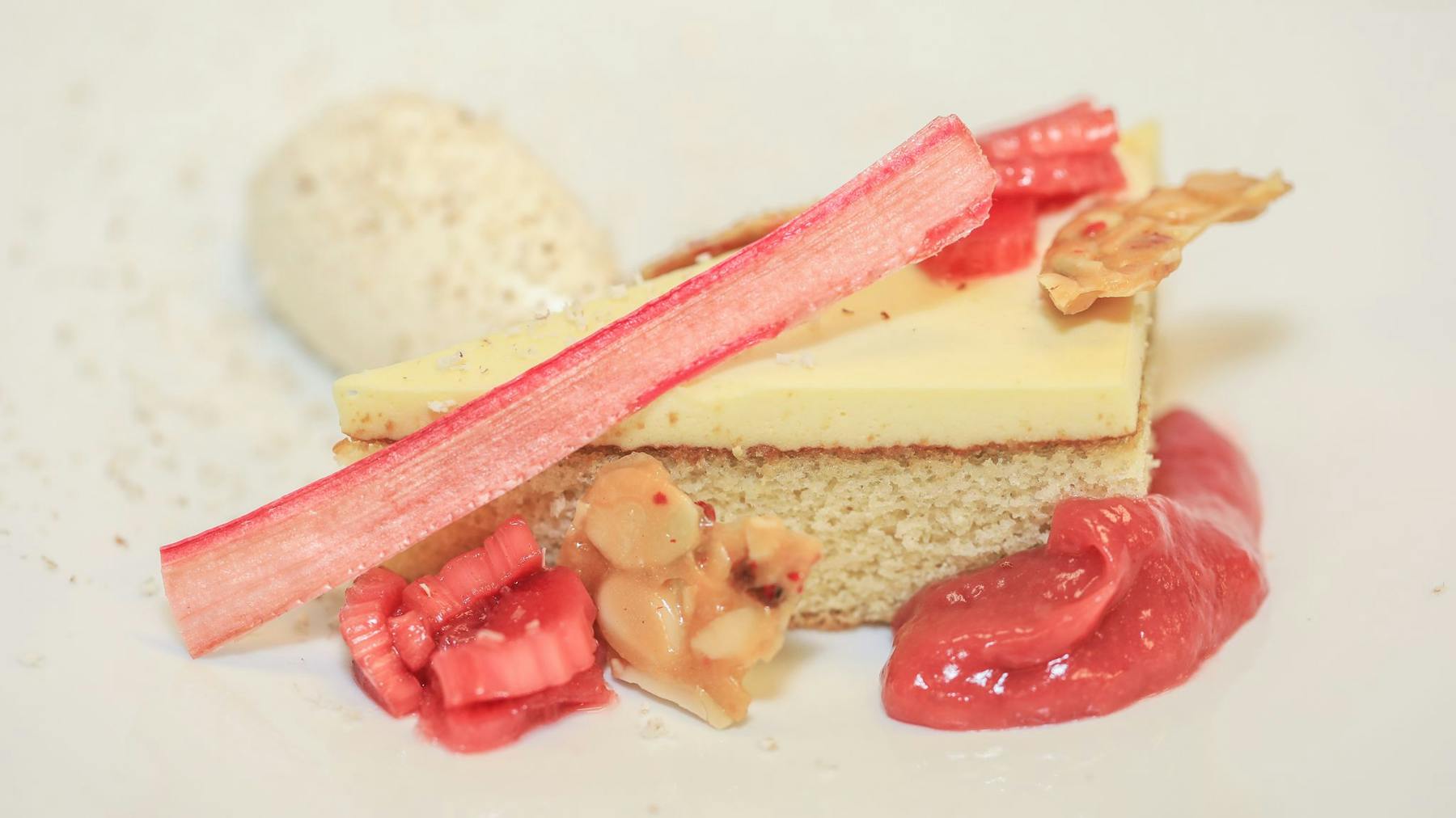 a slice of cake and ice cream on a plate