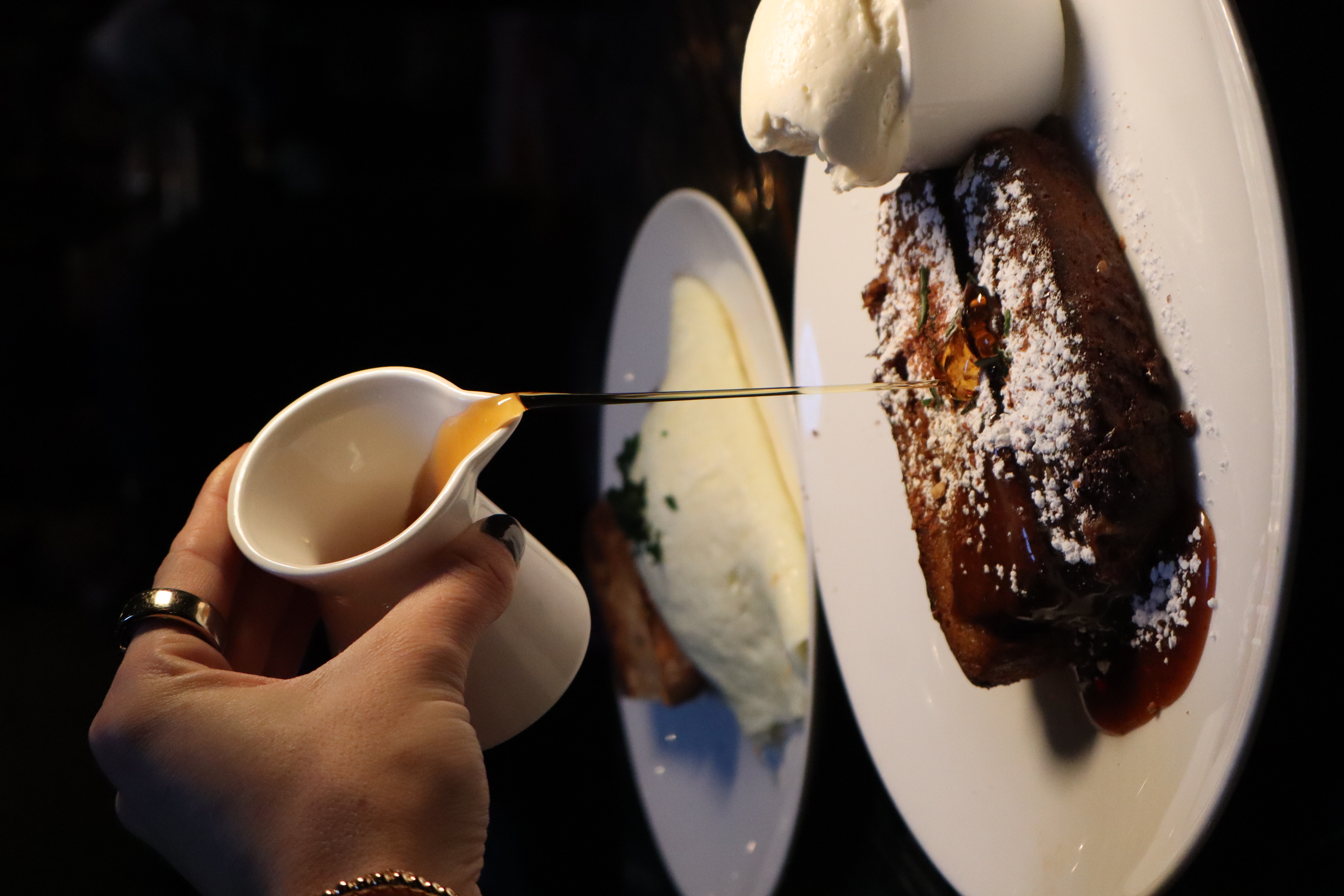 a piece of cake on a plate