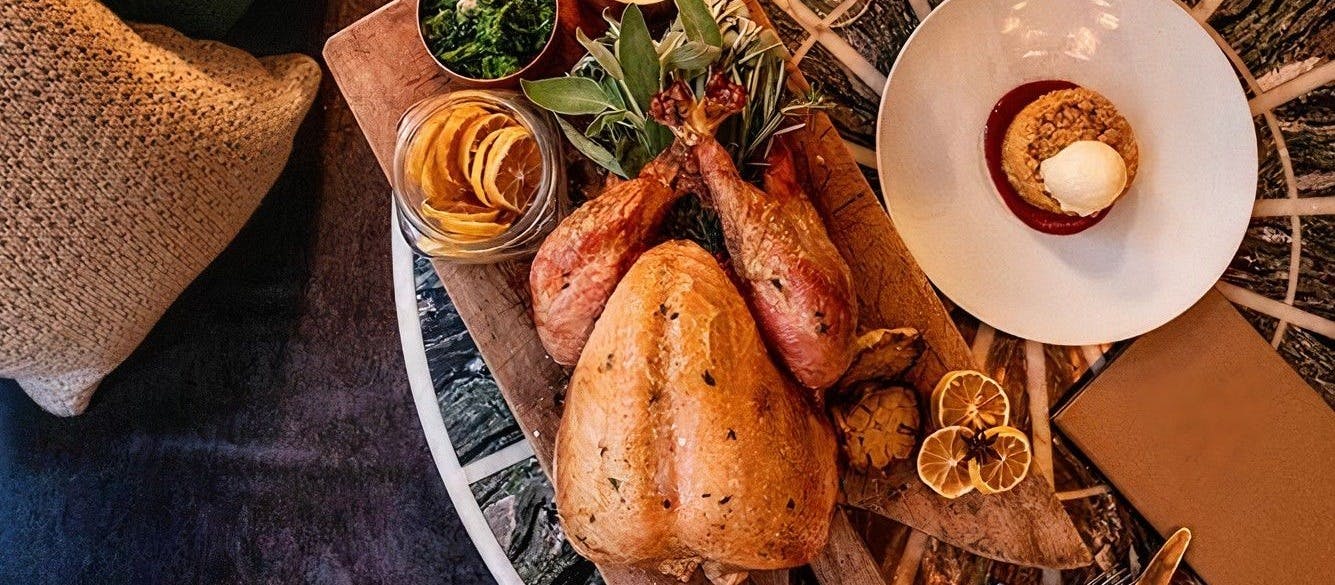 a plate of food on a table