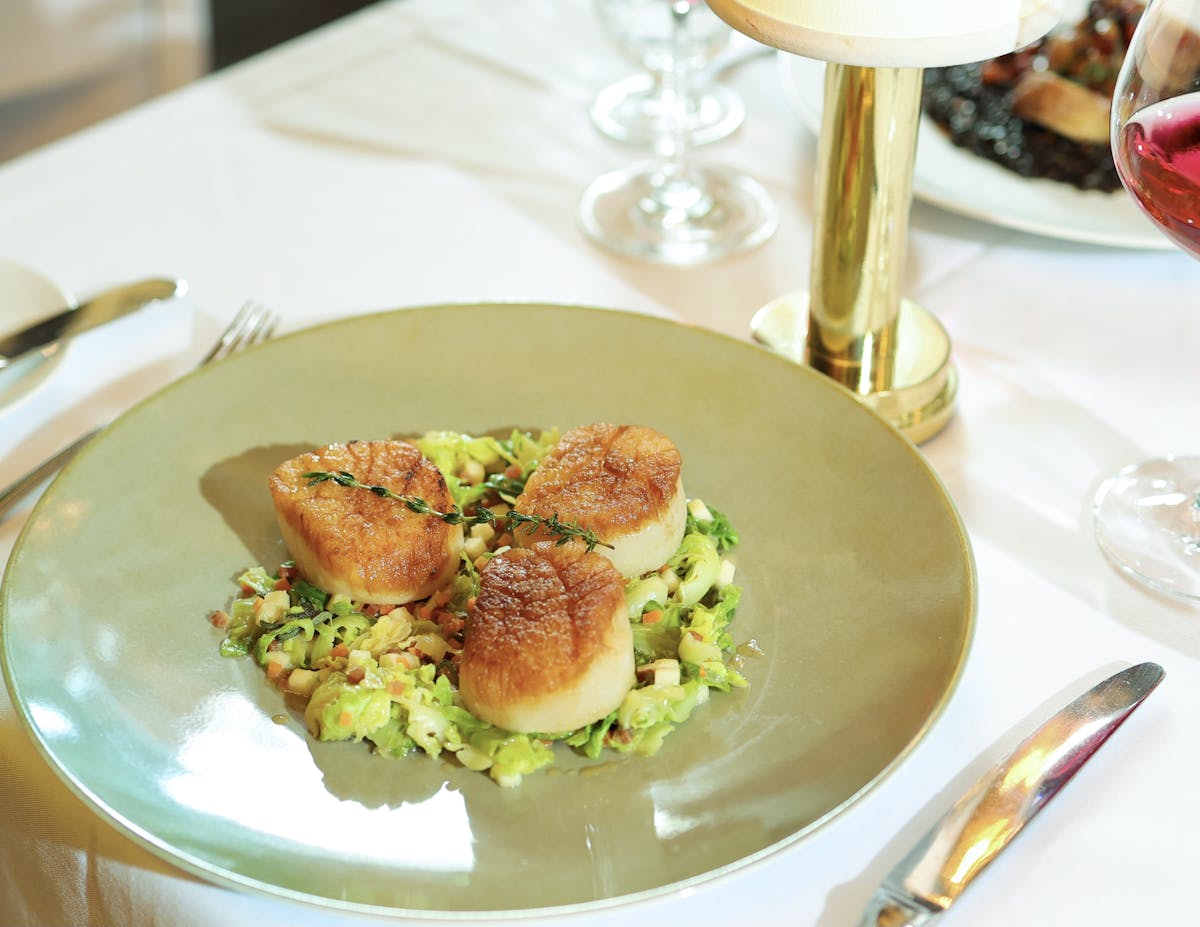 a plate of food on a table