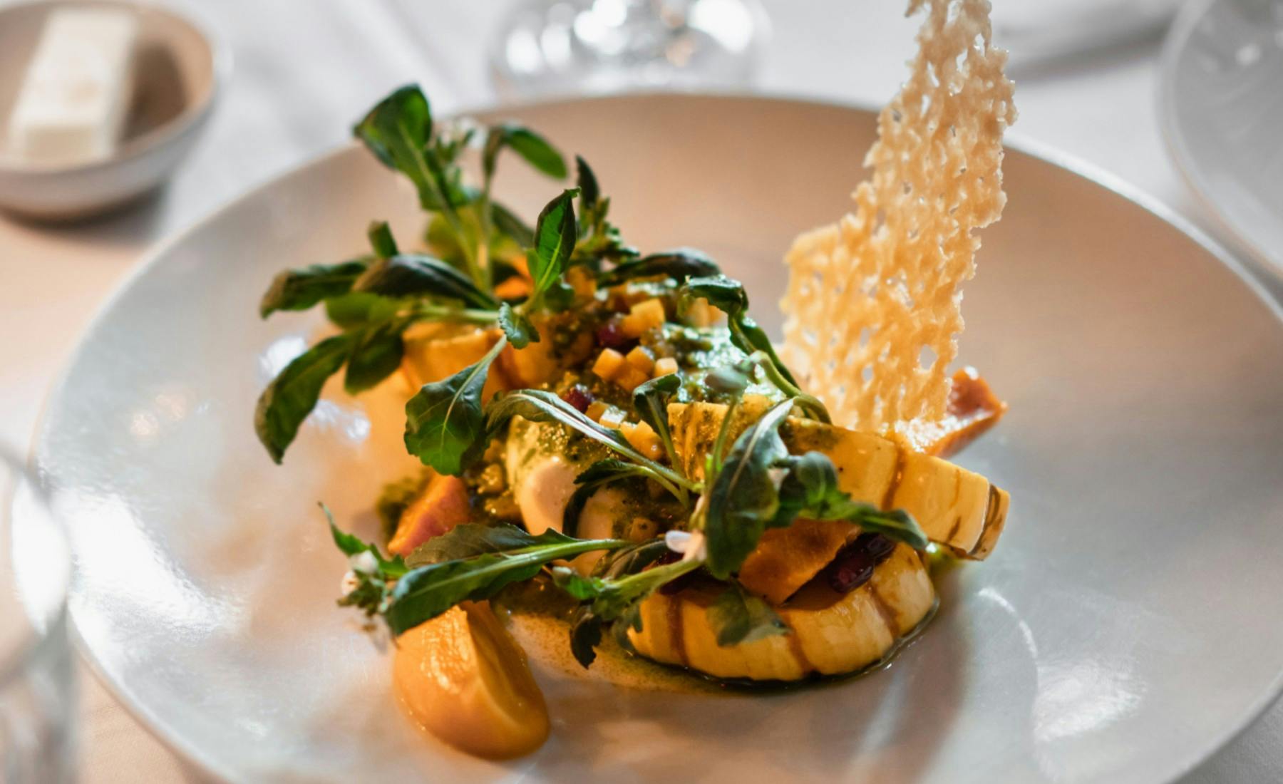 a plate of food on a table