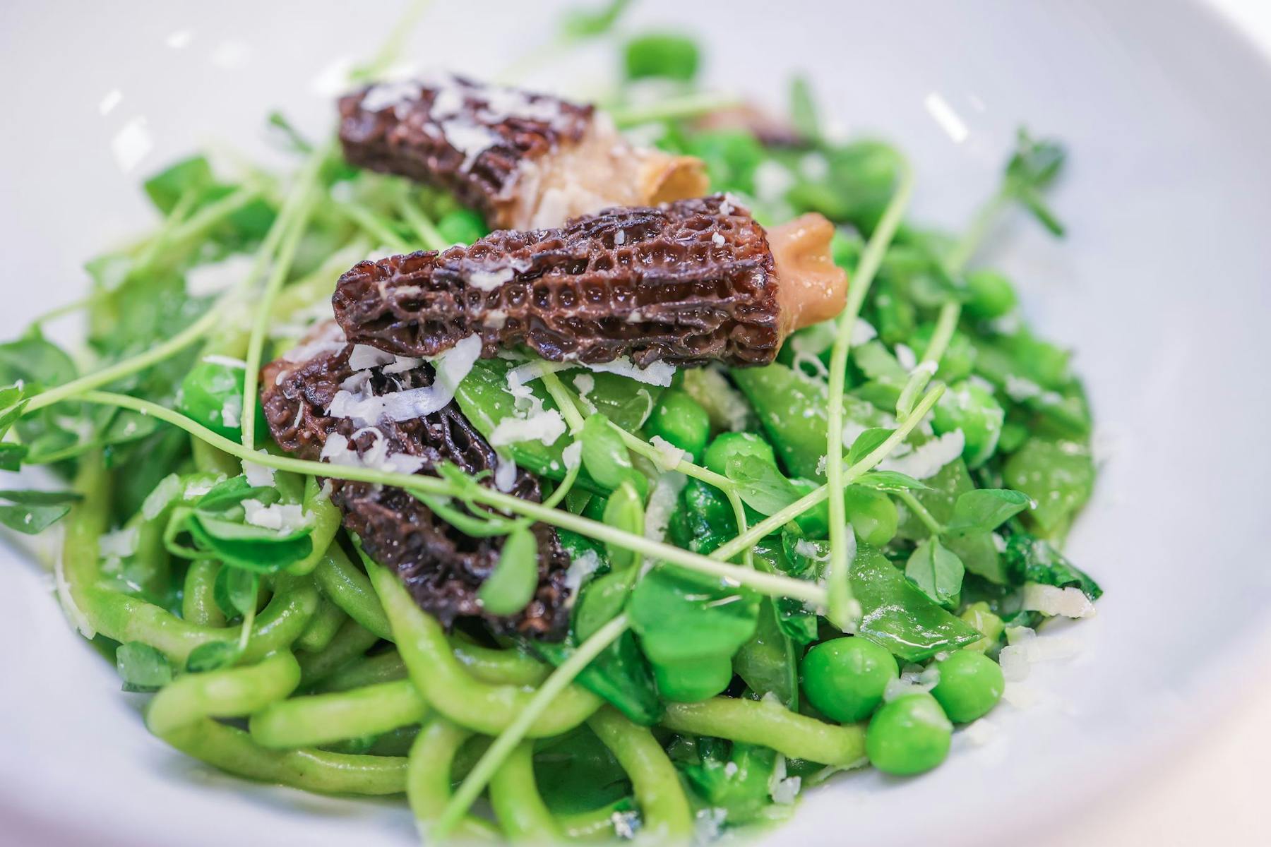a plate of food with broccoli