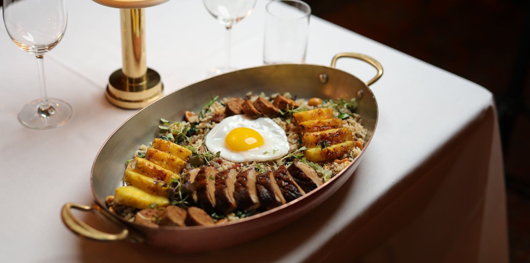 a plate of food on a table