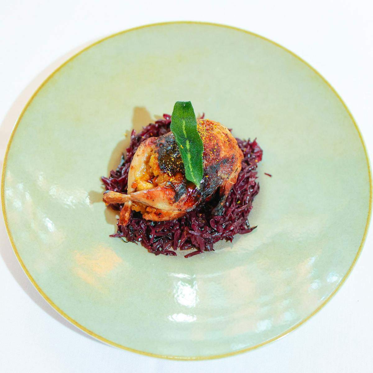 a plate of food on a table