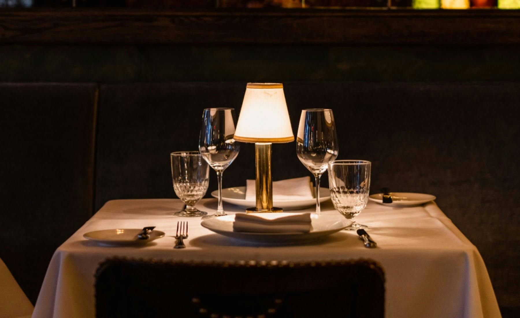 a table set for two
