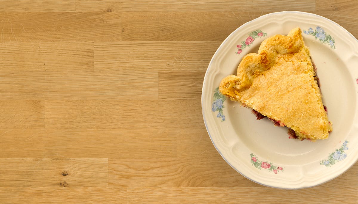 a piece of cake on a plate
