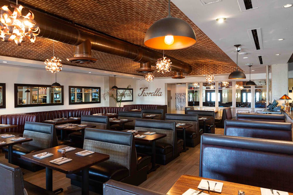 a room filled with furniture and a table