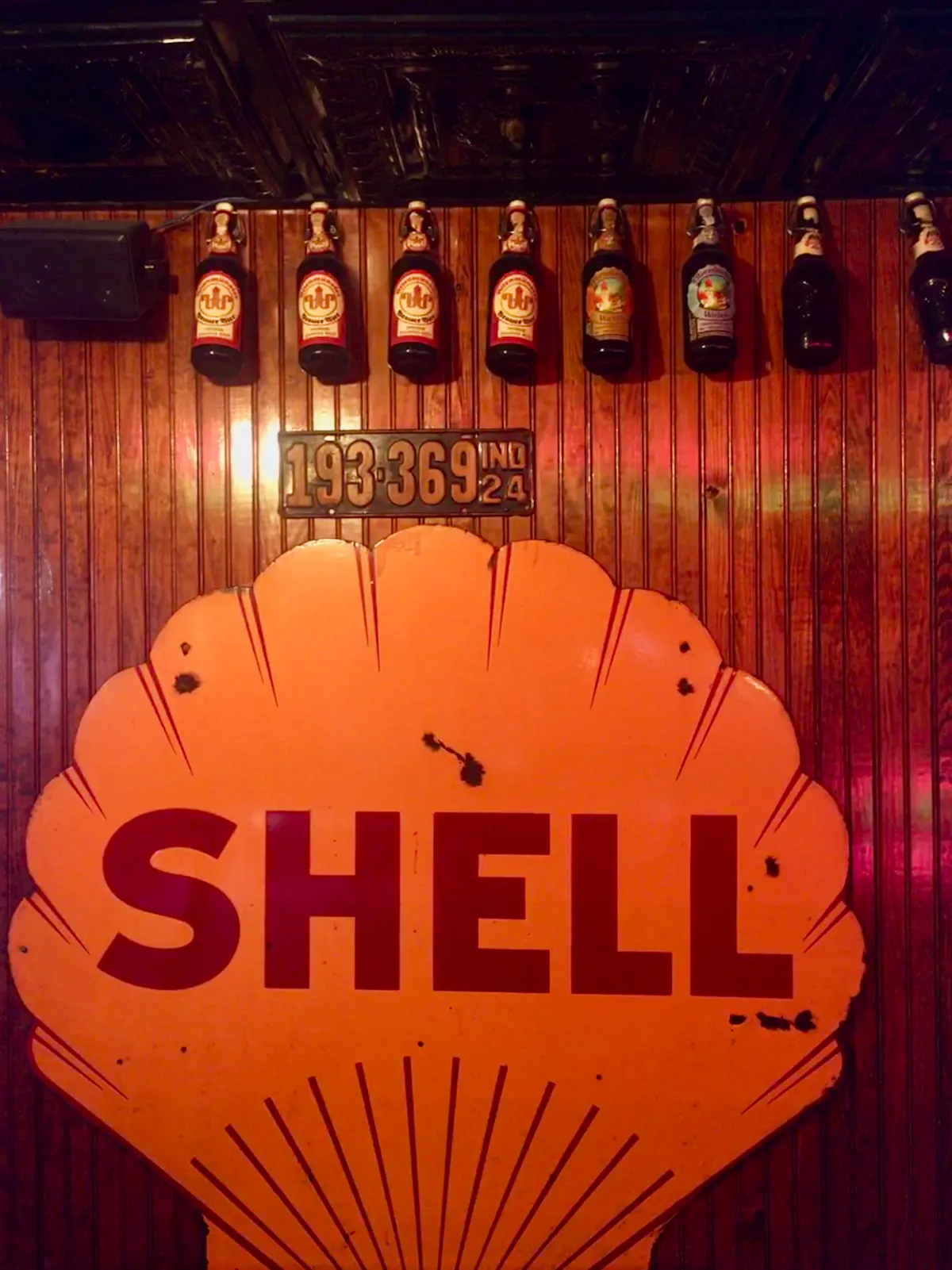 a close up of a sign