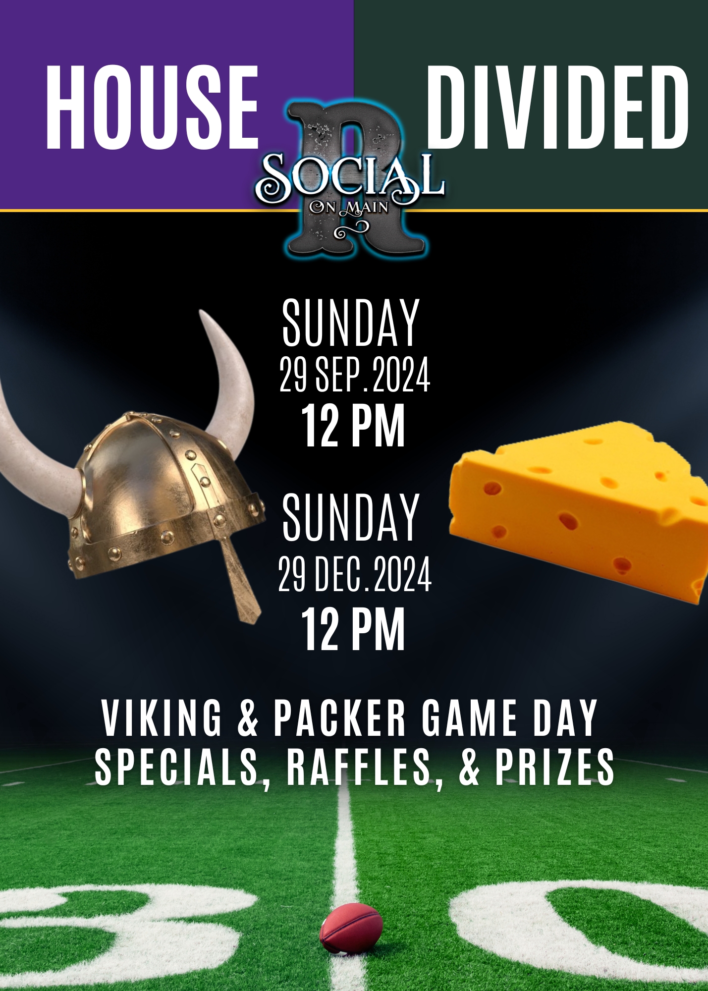 House Divided Vikings VS. Packers Bash R Social American