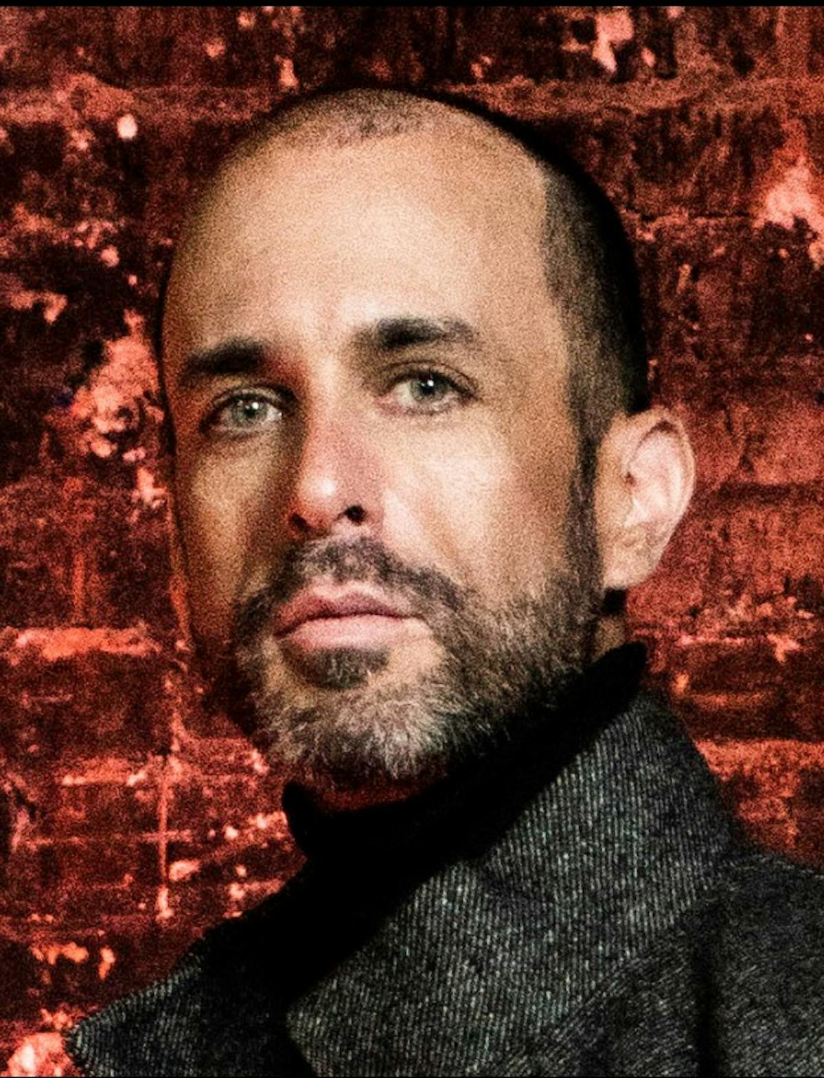 a close up of a man