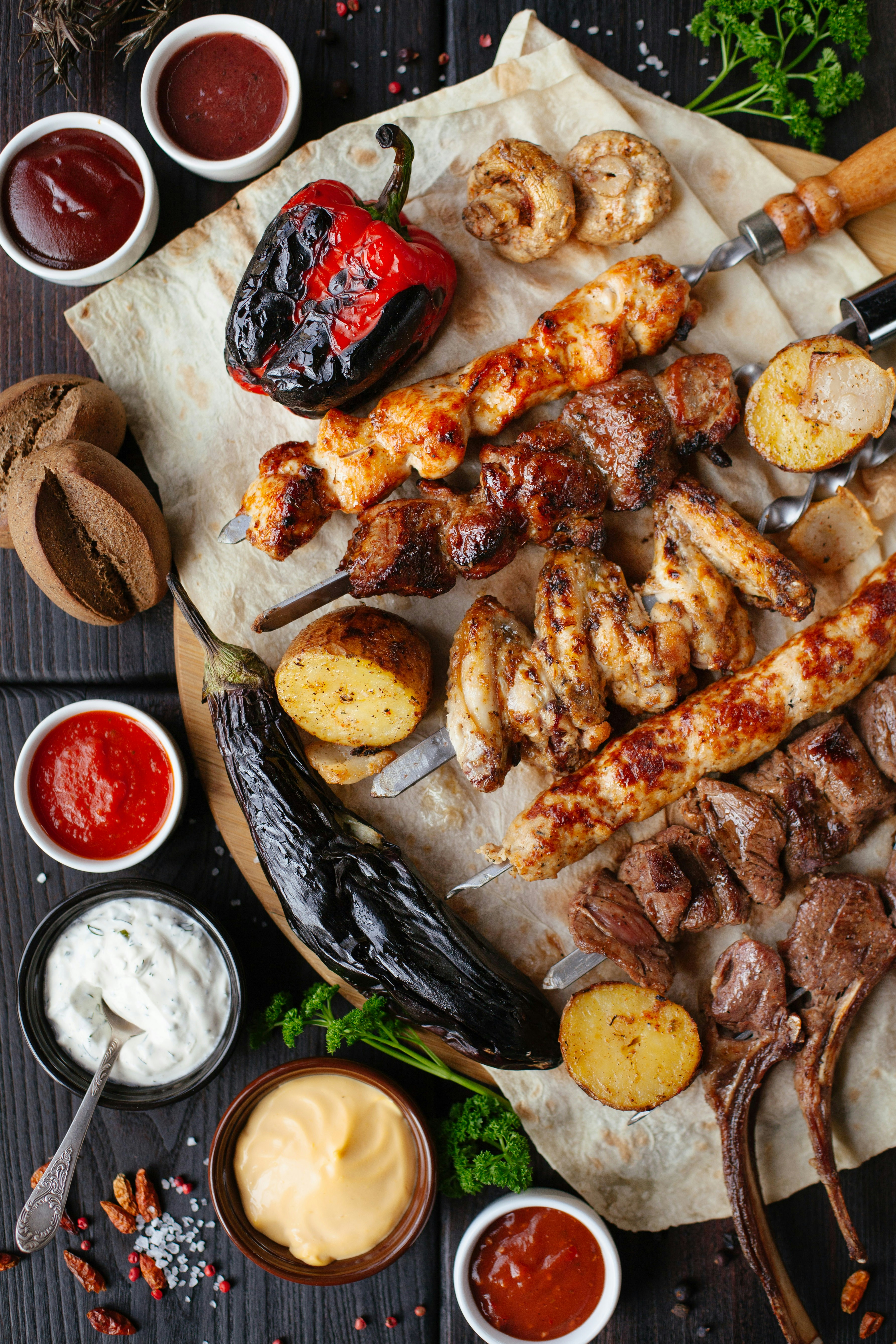 a bunch of food on a plate