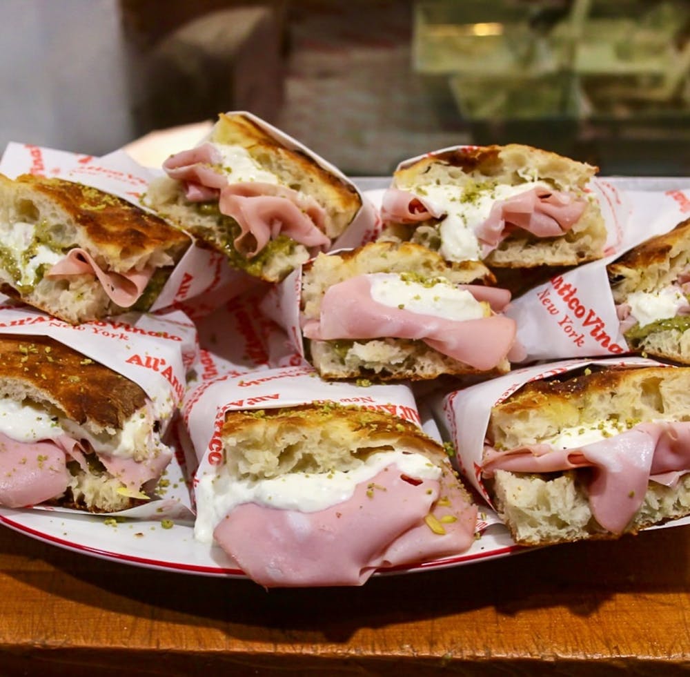 a tray of food on a table