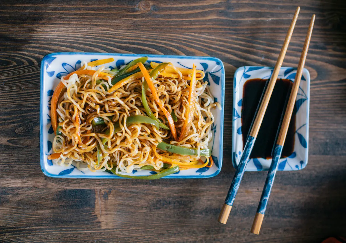 a plate of food on a table