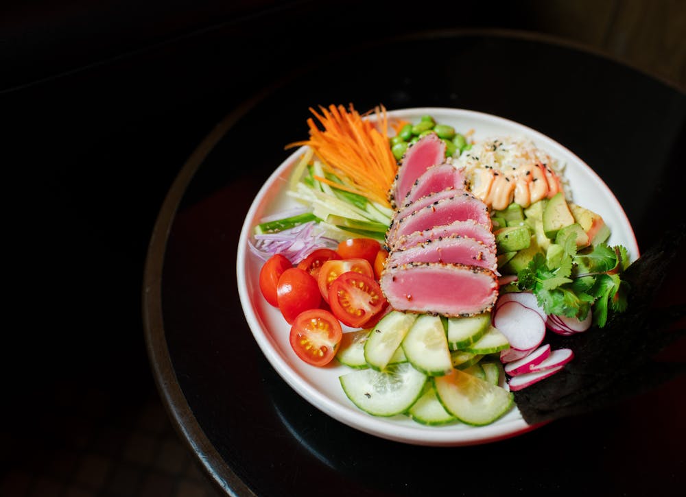 a bowl of food on a plate