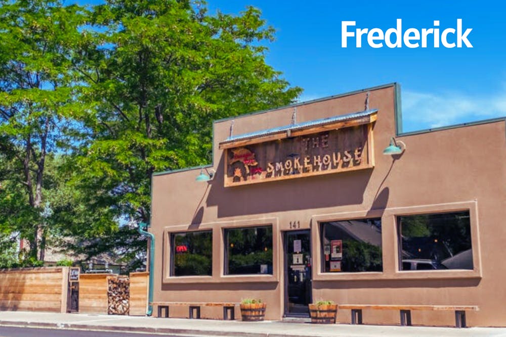 a sign in front of a building