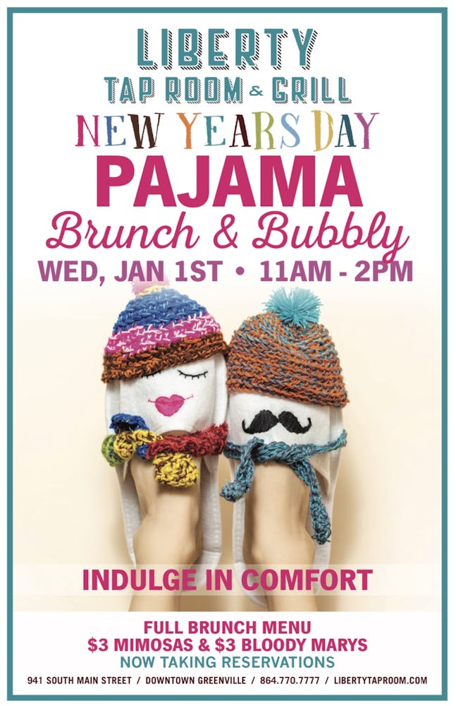 New Year S Day Pajama Brunch Bubbly Liberty Tap Room Grill