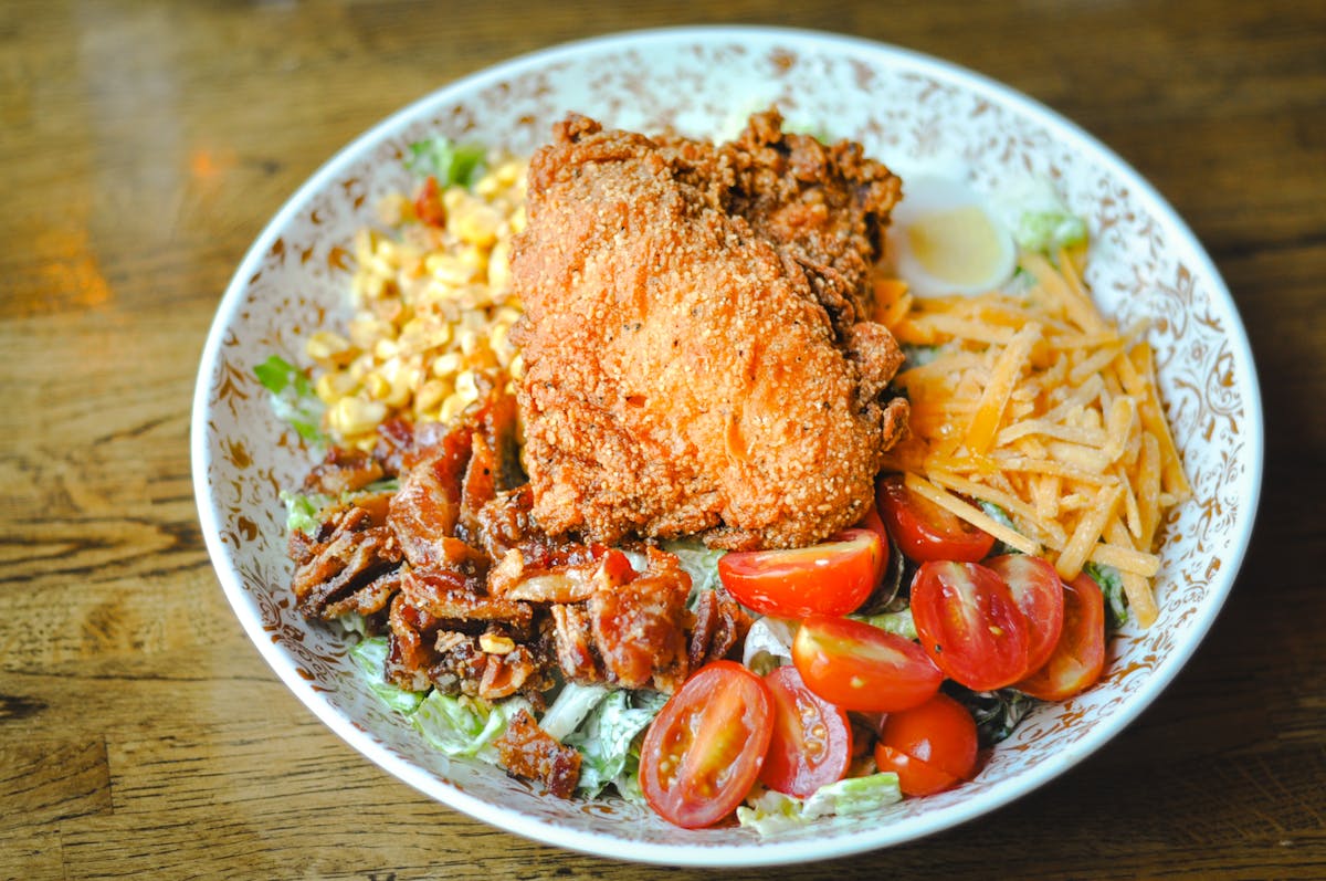 a bowl of food on a plate