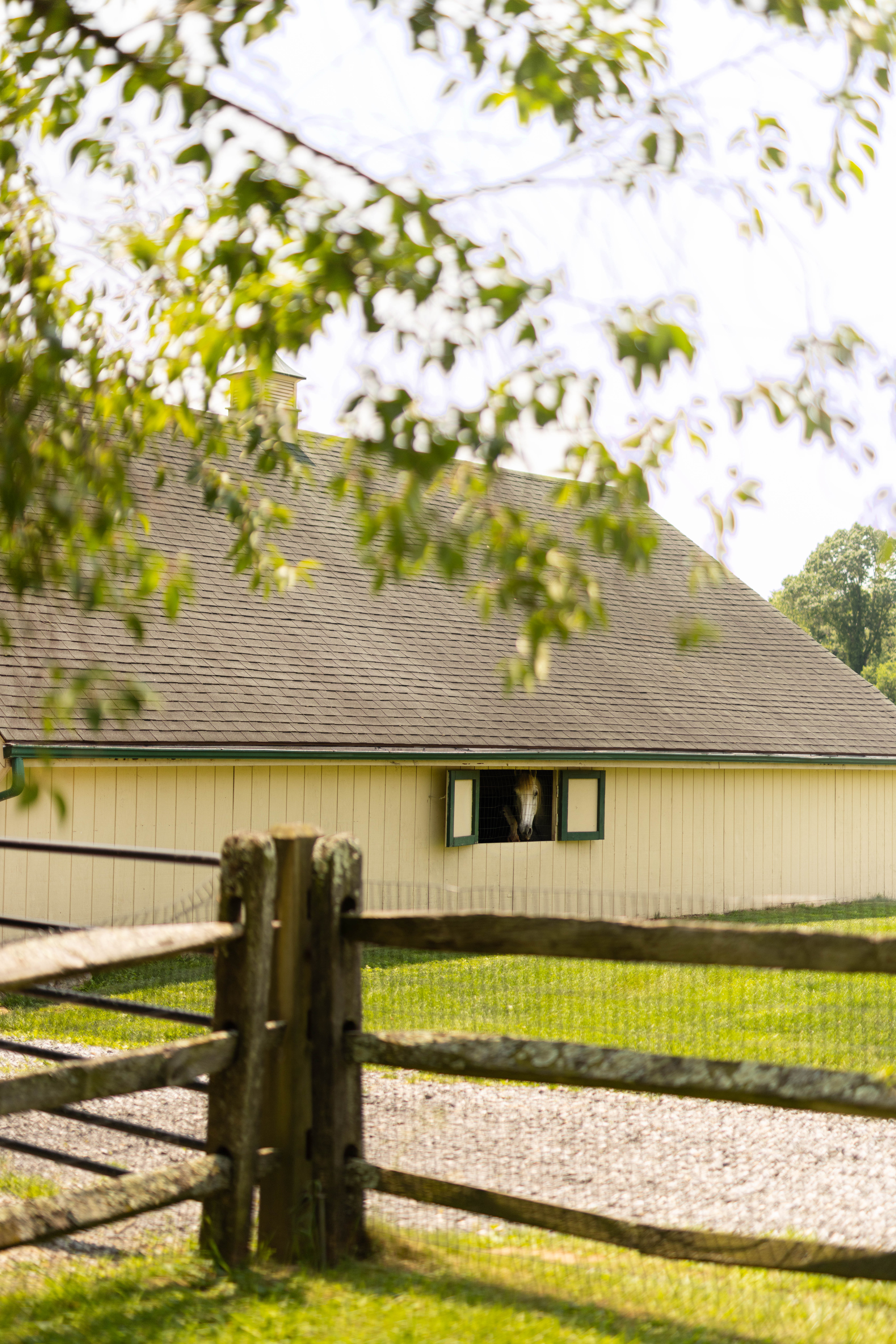 a house with a wooden fence