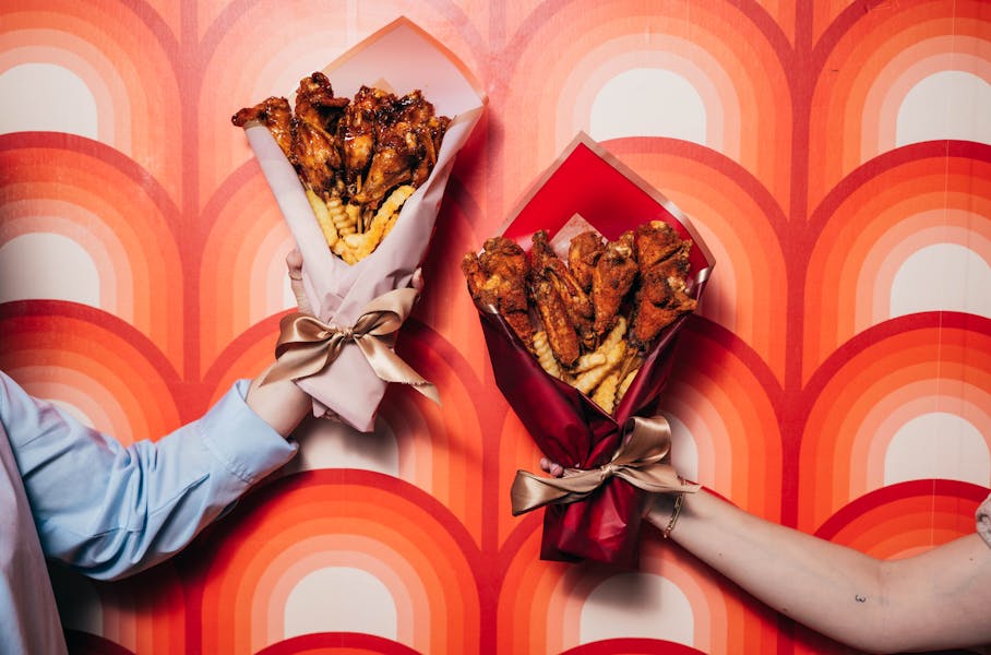 Valentine's Chicken Wing Bouquets In Dallas