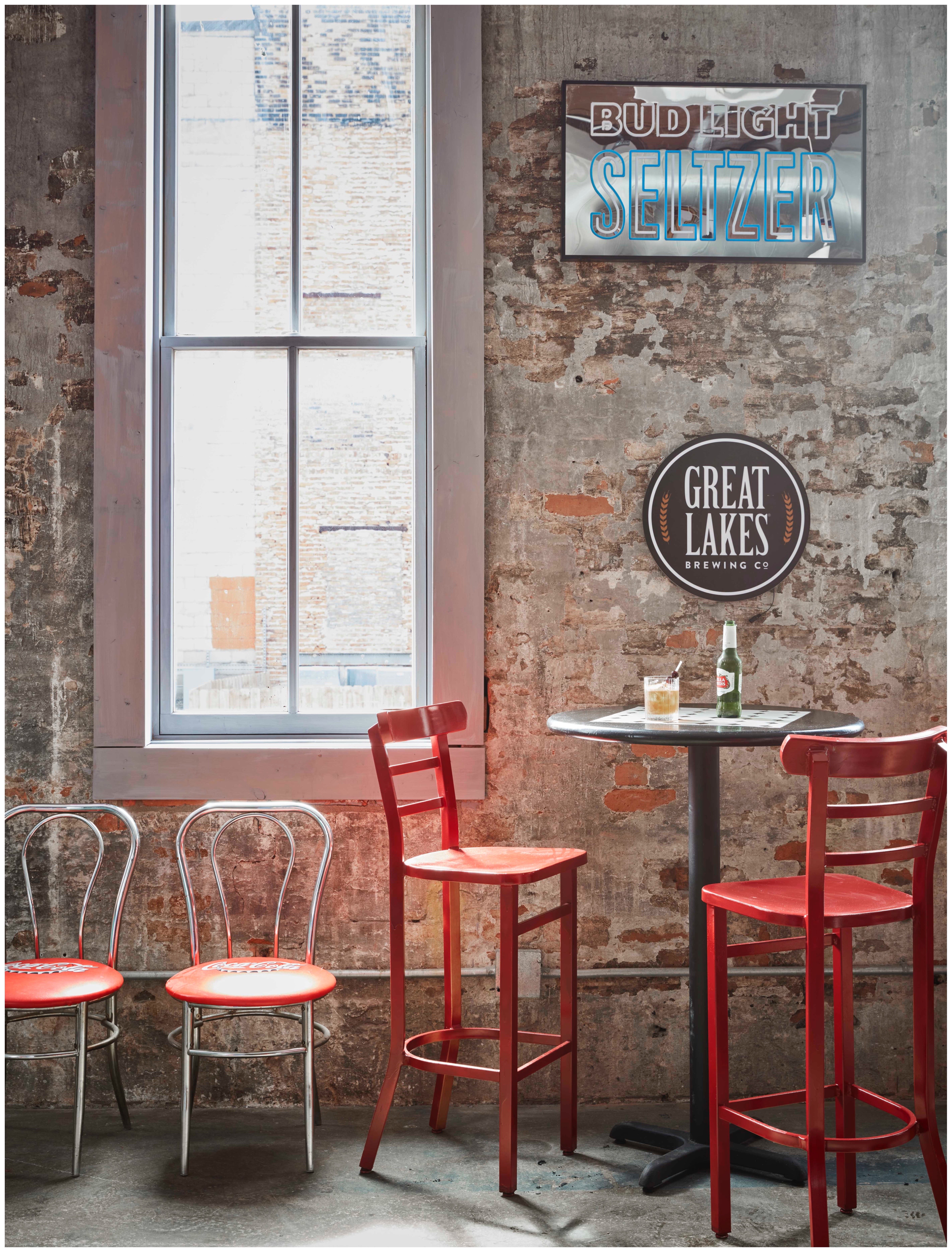 a sign on a wooden chair