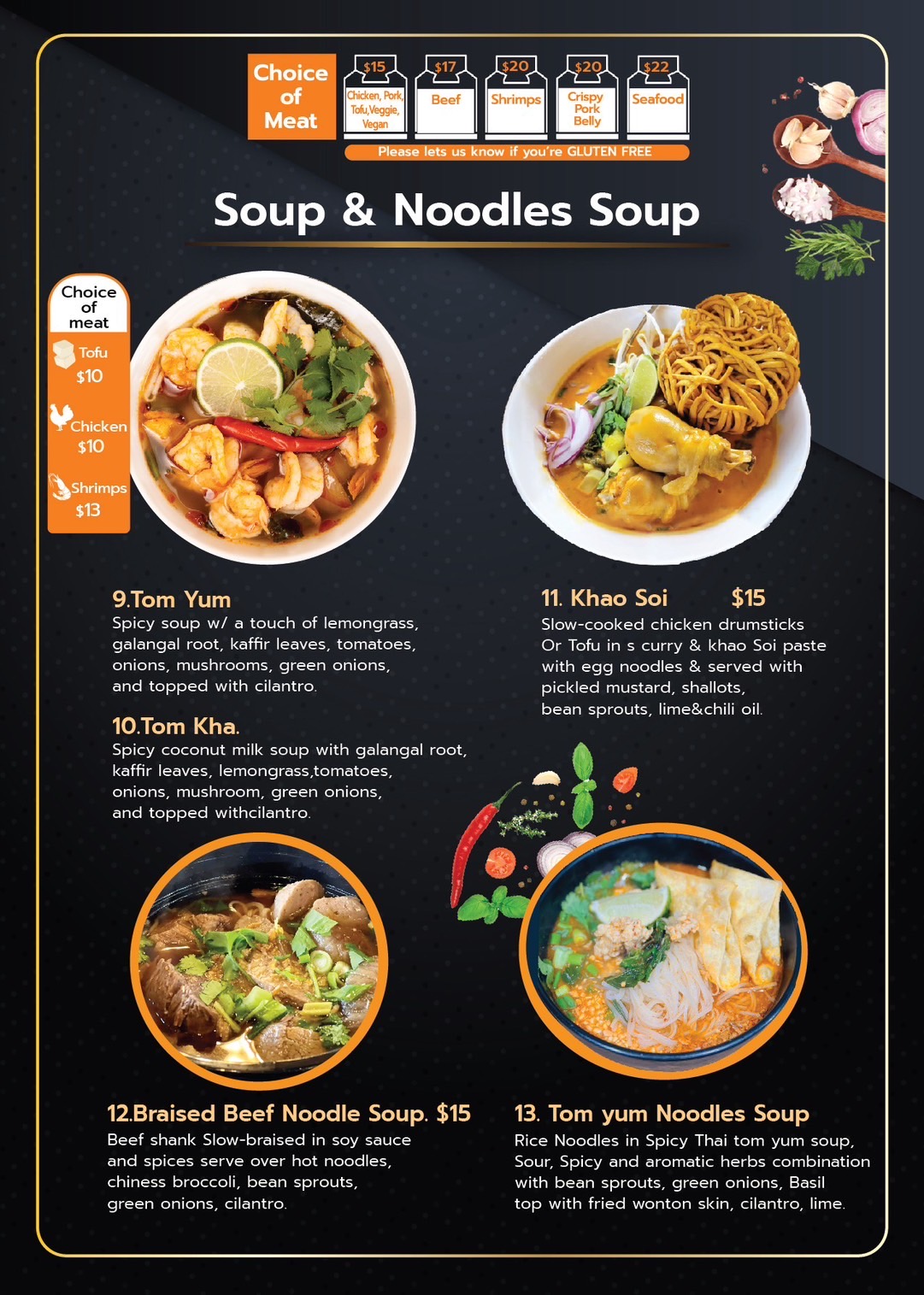 a close up of many different types of food