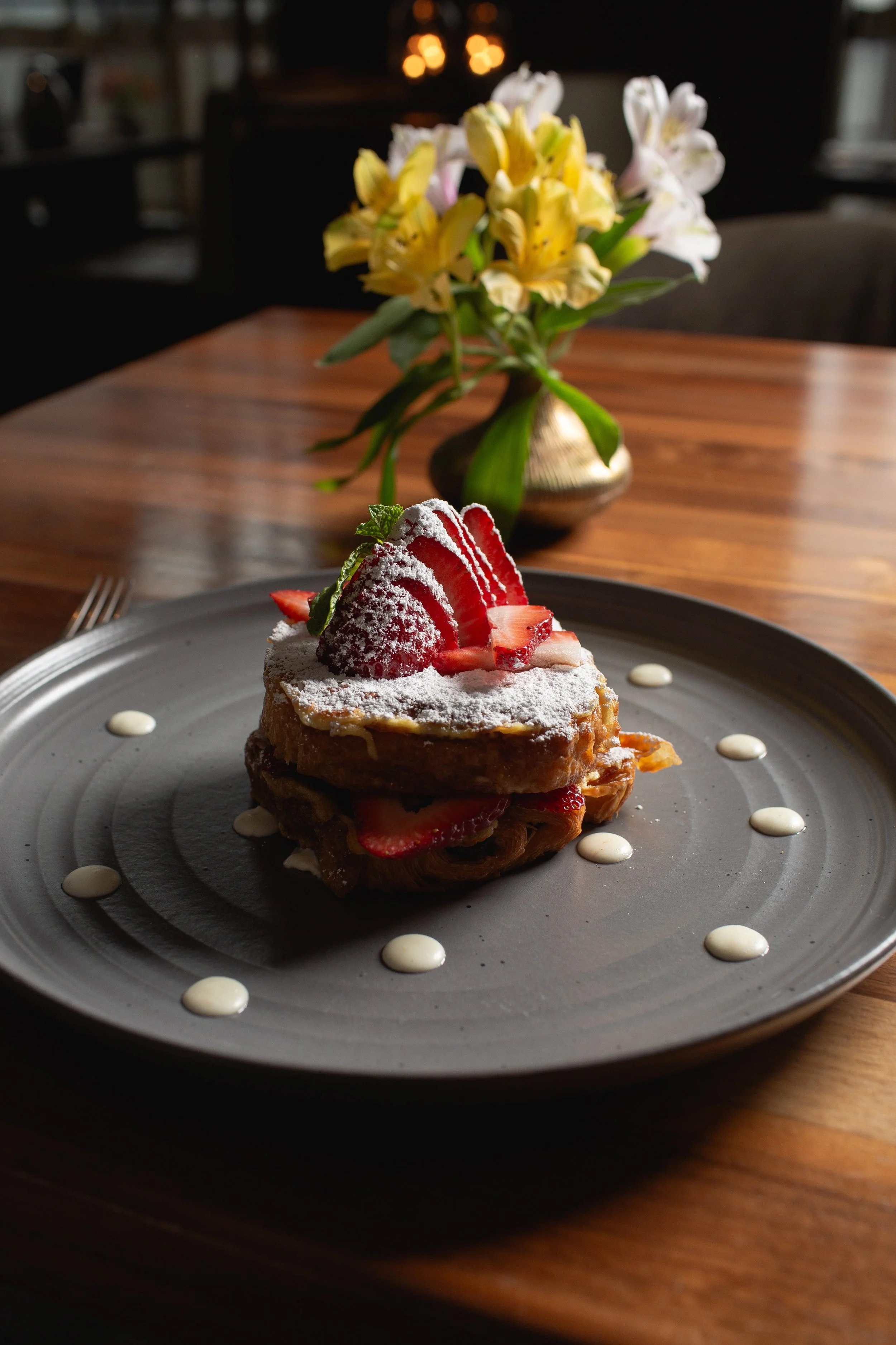 a plate of food on a table