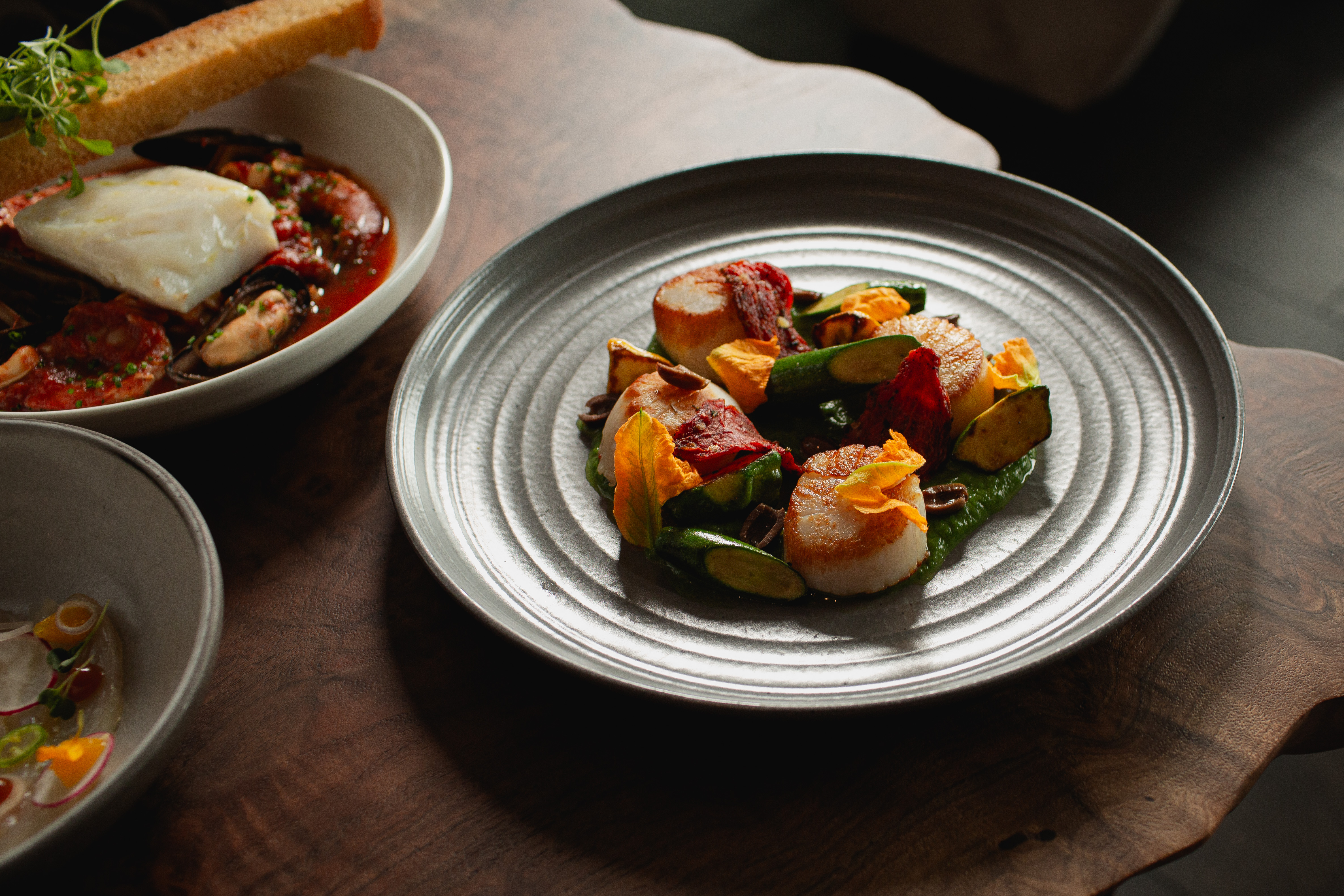 a plate of food on a table